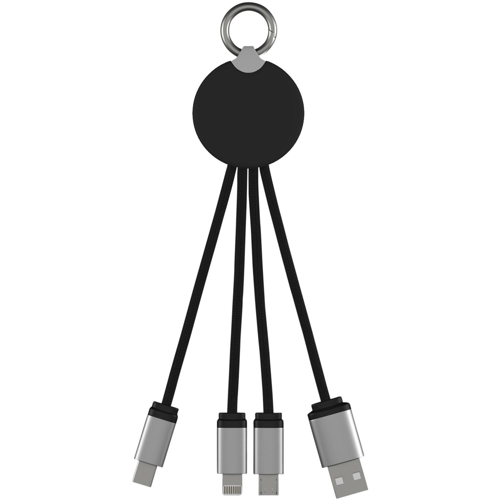 Câble rond 3-en-1 avec logo lumineux SCX.design C16