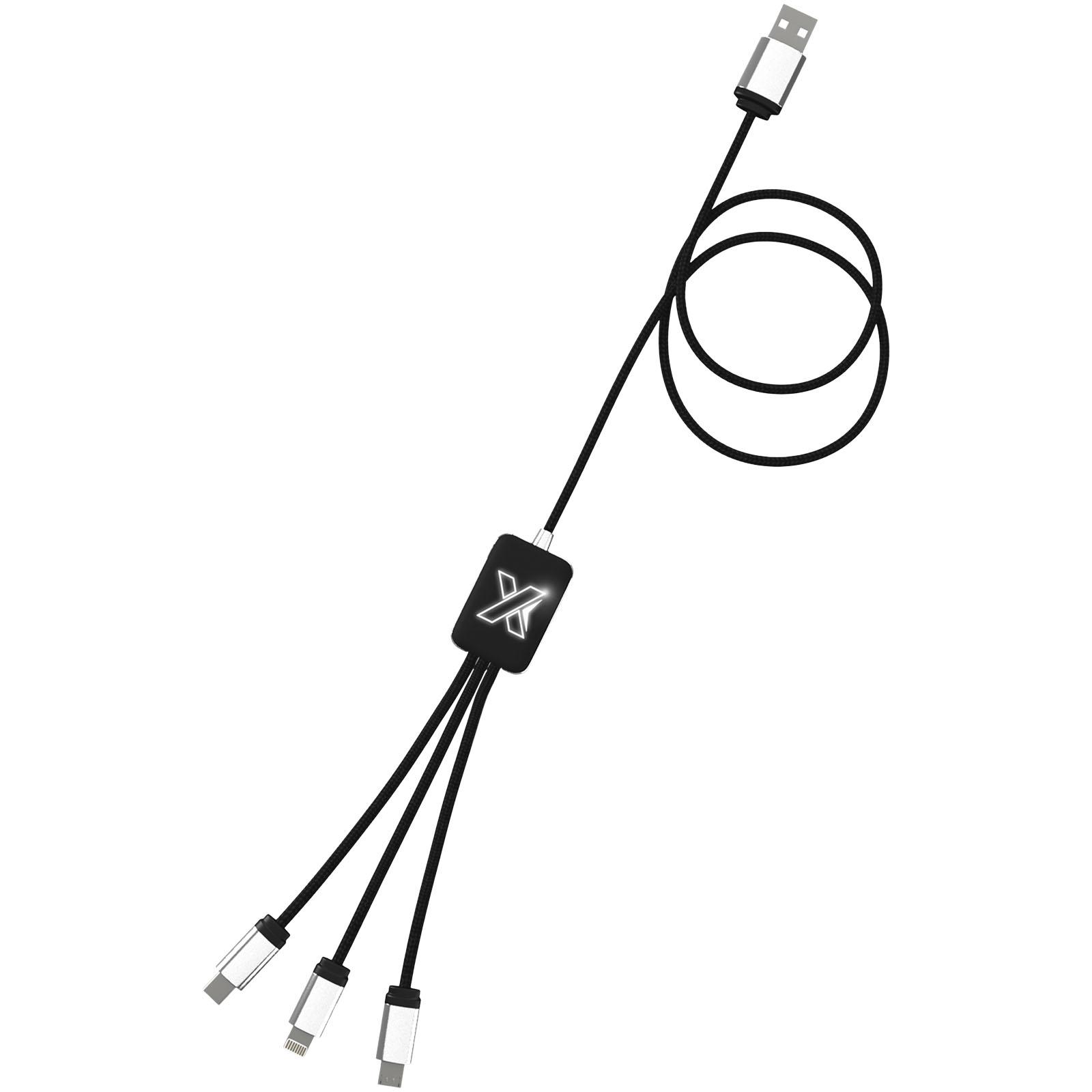Câble 3-en-1 avec logo lumineux SCX.design C17