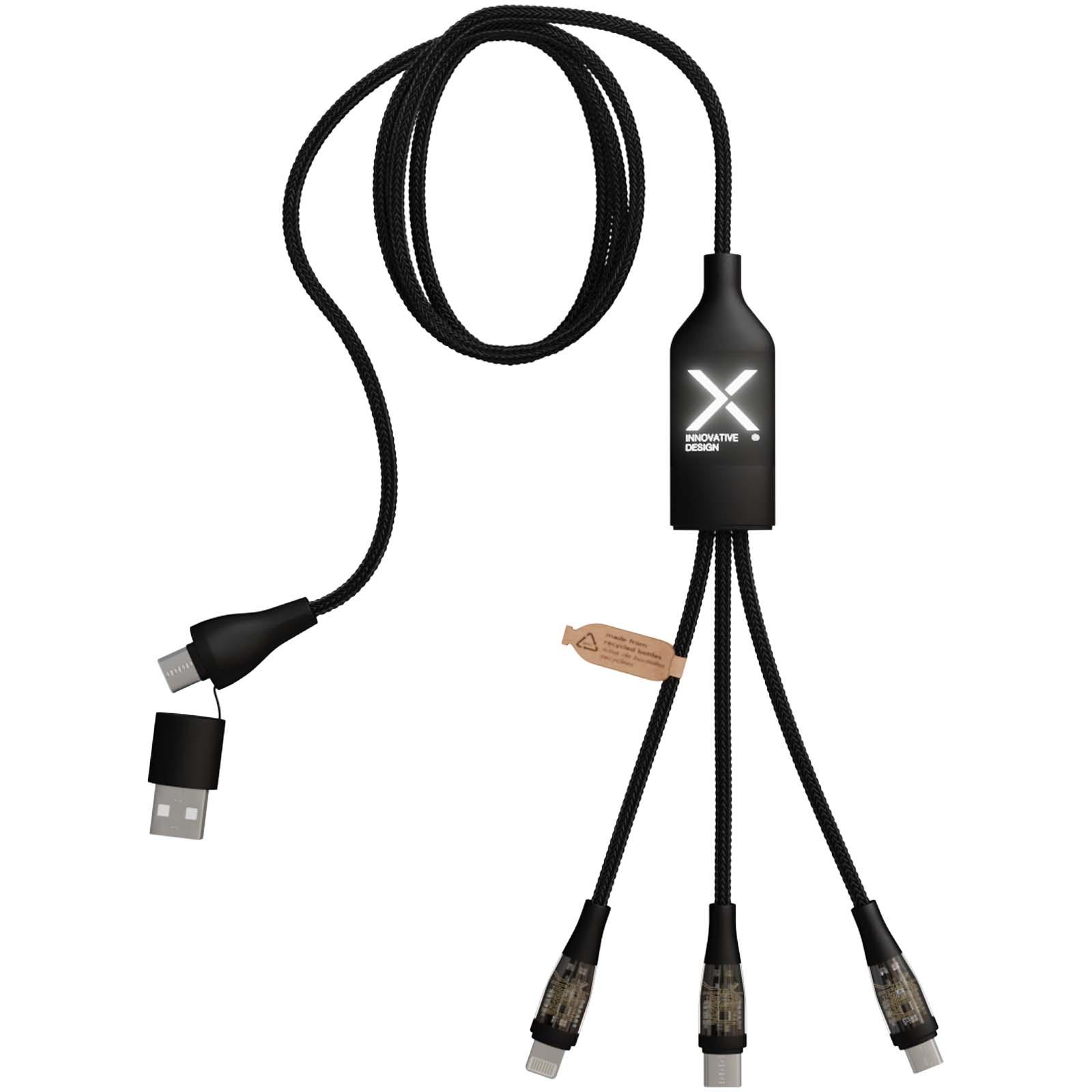 Câble de charge rapide 5-en-1 100 W/5 A avec affichage numérique SCX.design C50