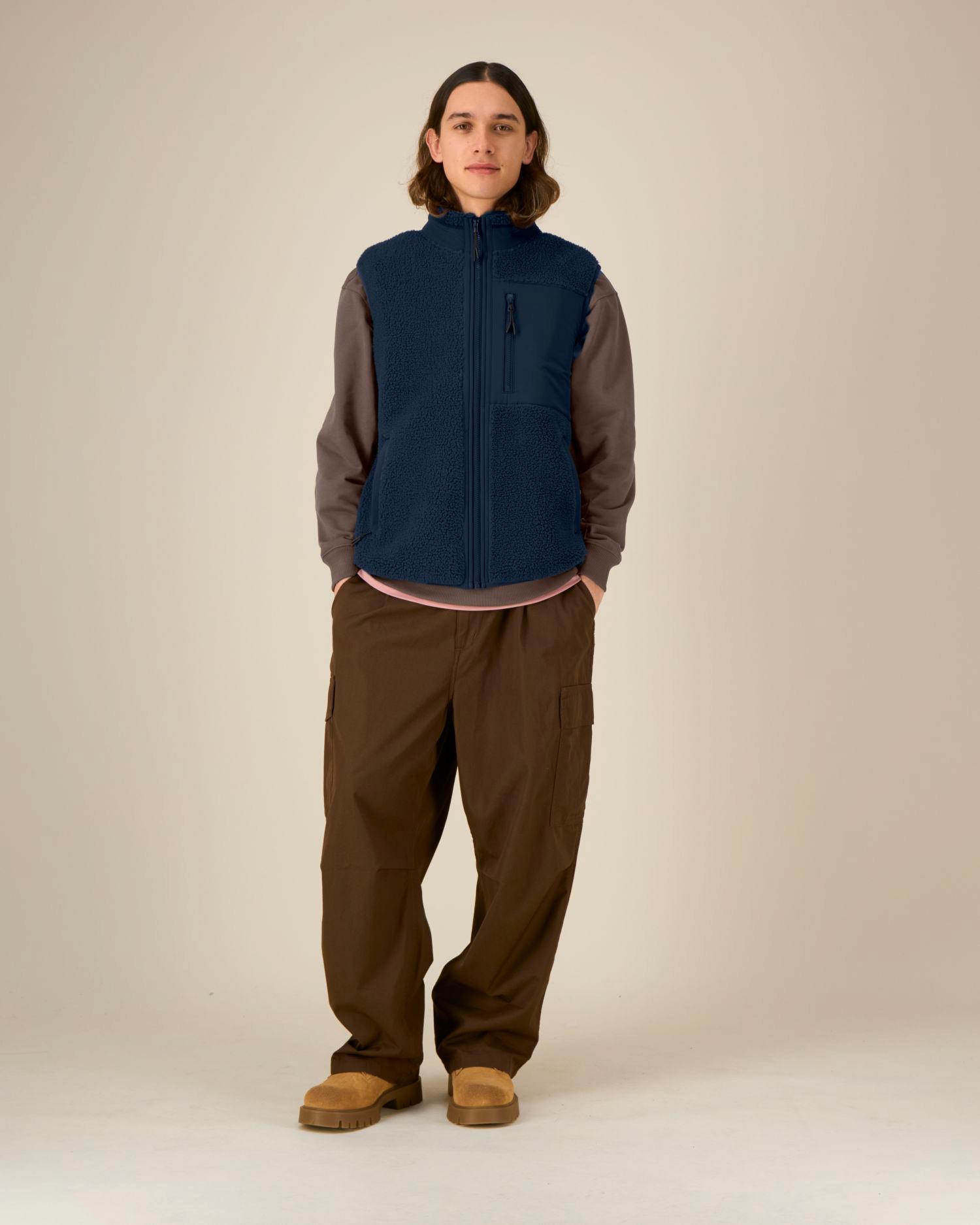 La veste sherpa unisexe sans manches