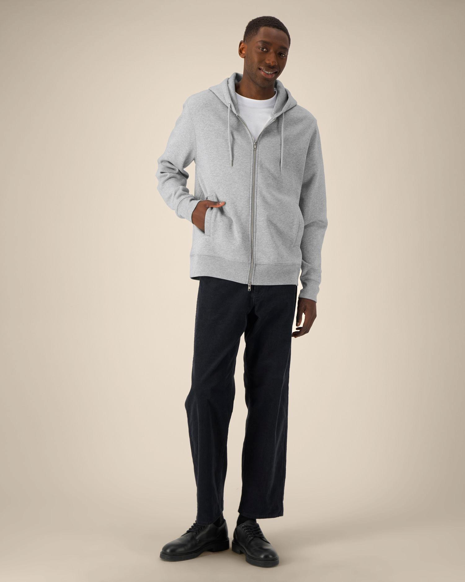 Le sweat à capuche zippé unisexe en coton-TENCEL™ Modal
