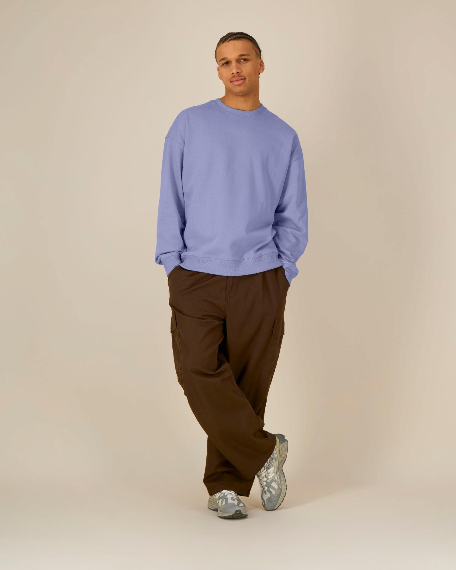 Le sweat-shirt unisexe col rond Oversized