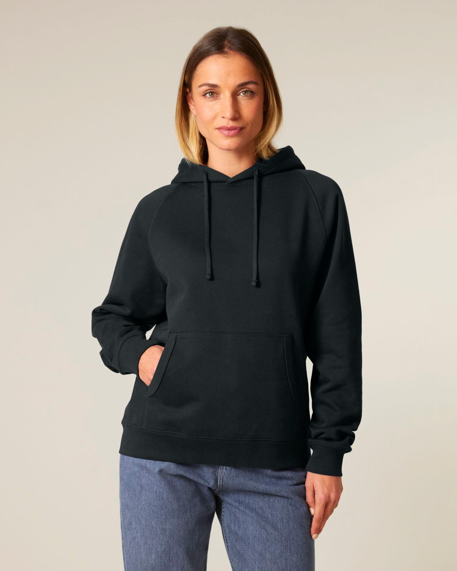 Le sweat à capuche unisexe manches raglan coupe Relaxed