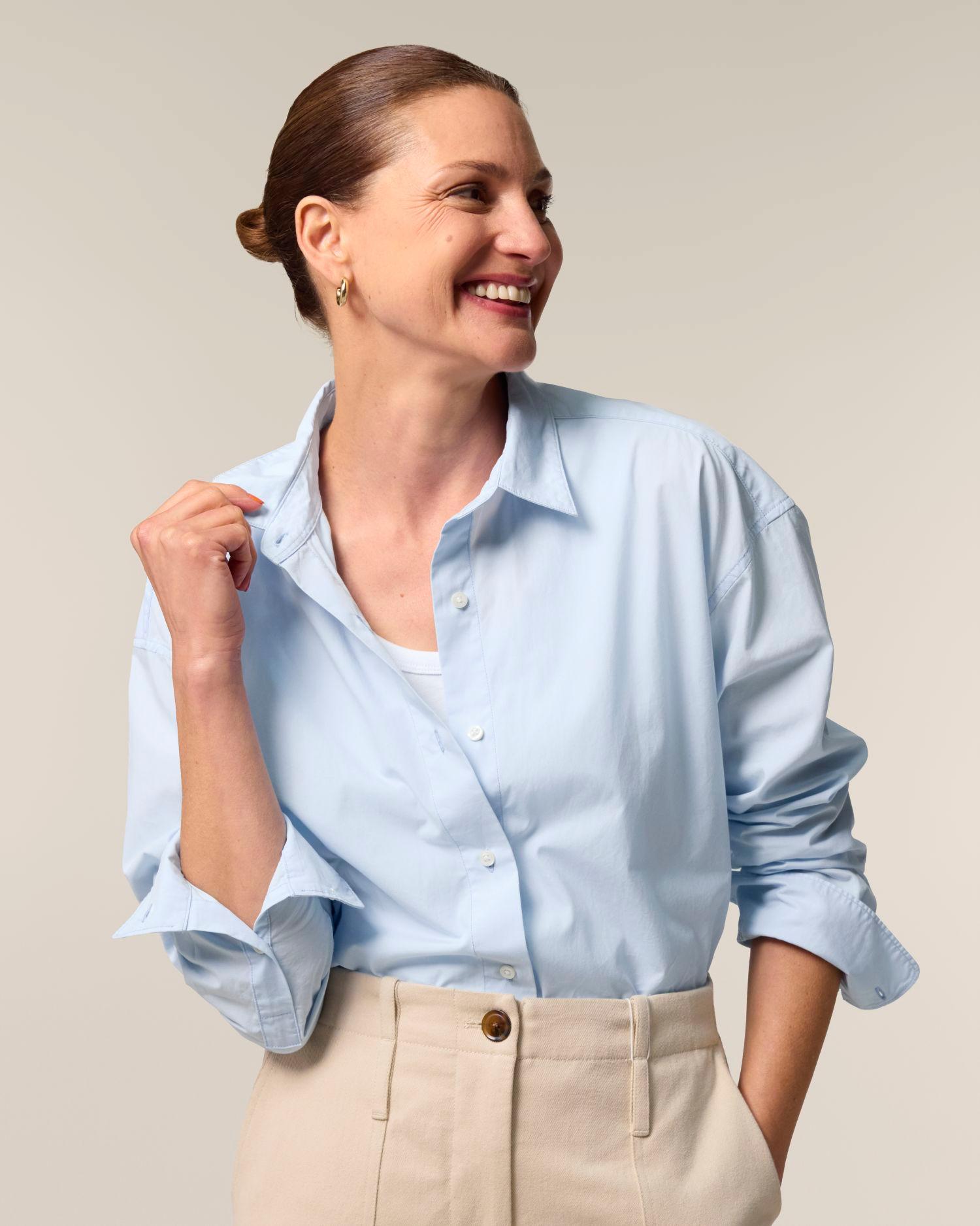 La chemise femme en popeline coupe Relaxed