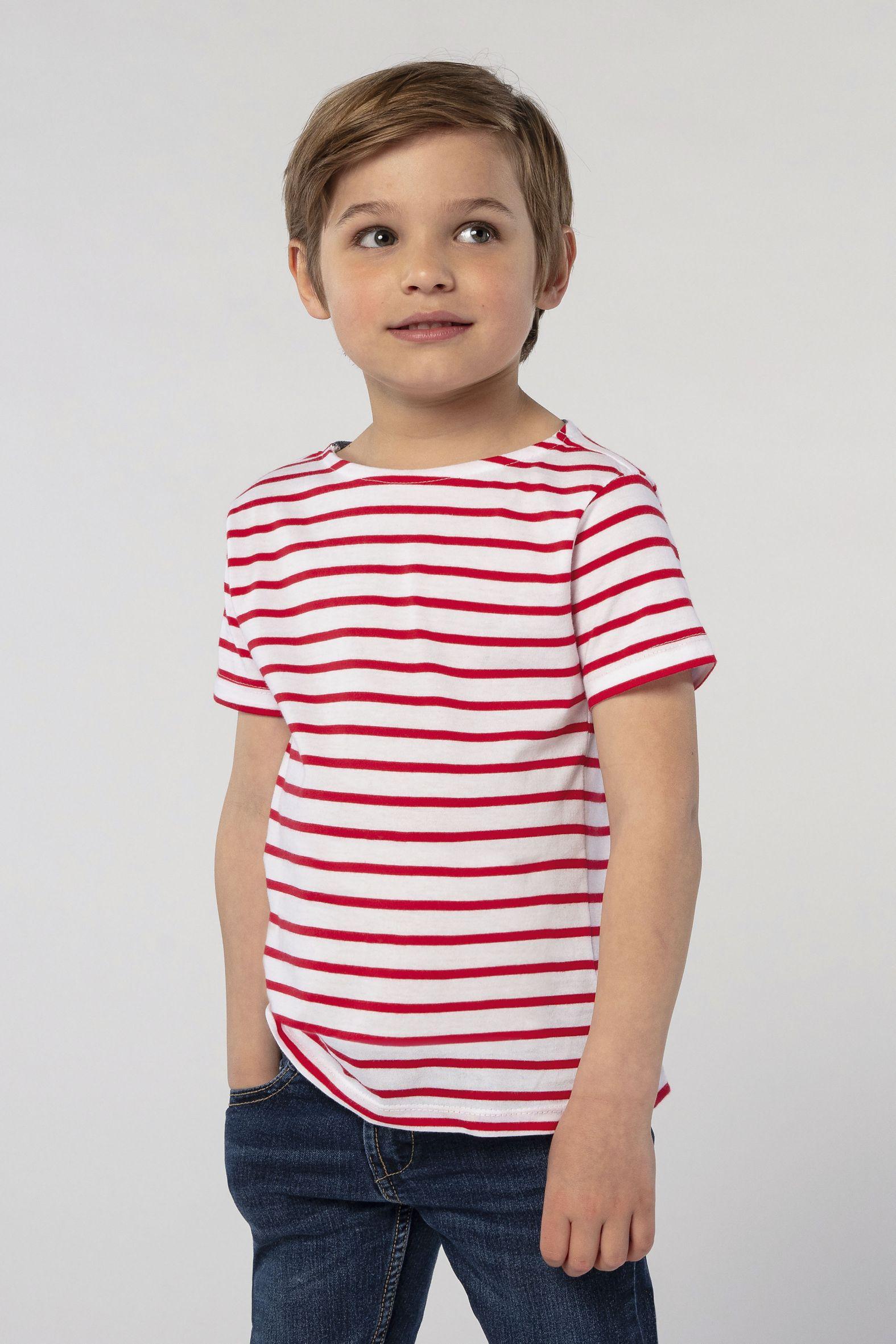 TEE-SHIRT ENFANT COL ROND RAYÉ