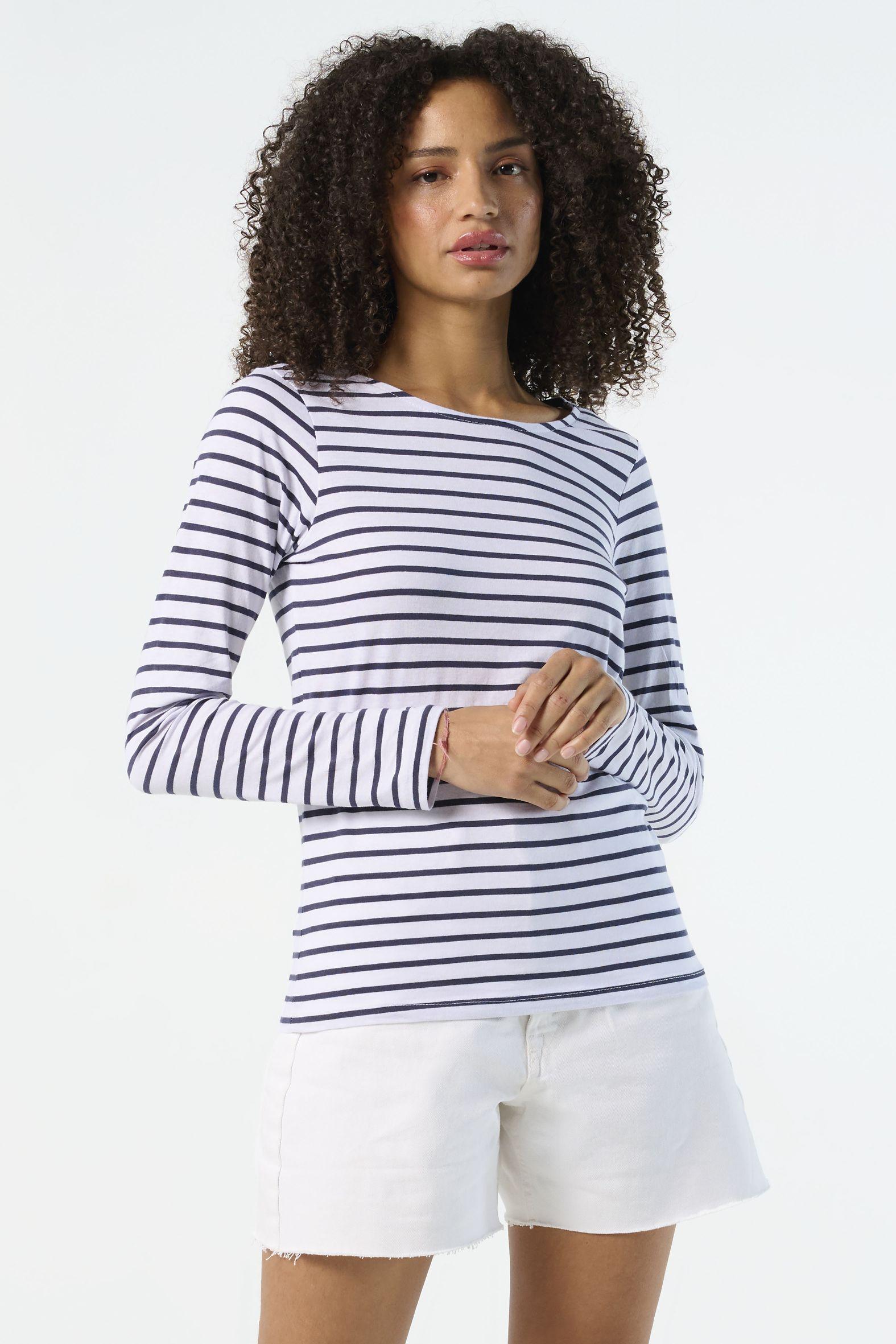 TEE-SHIRT FEMME MANCHES LONGUES RAYÉ