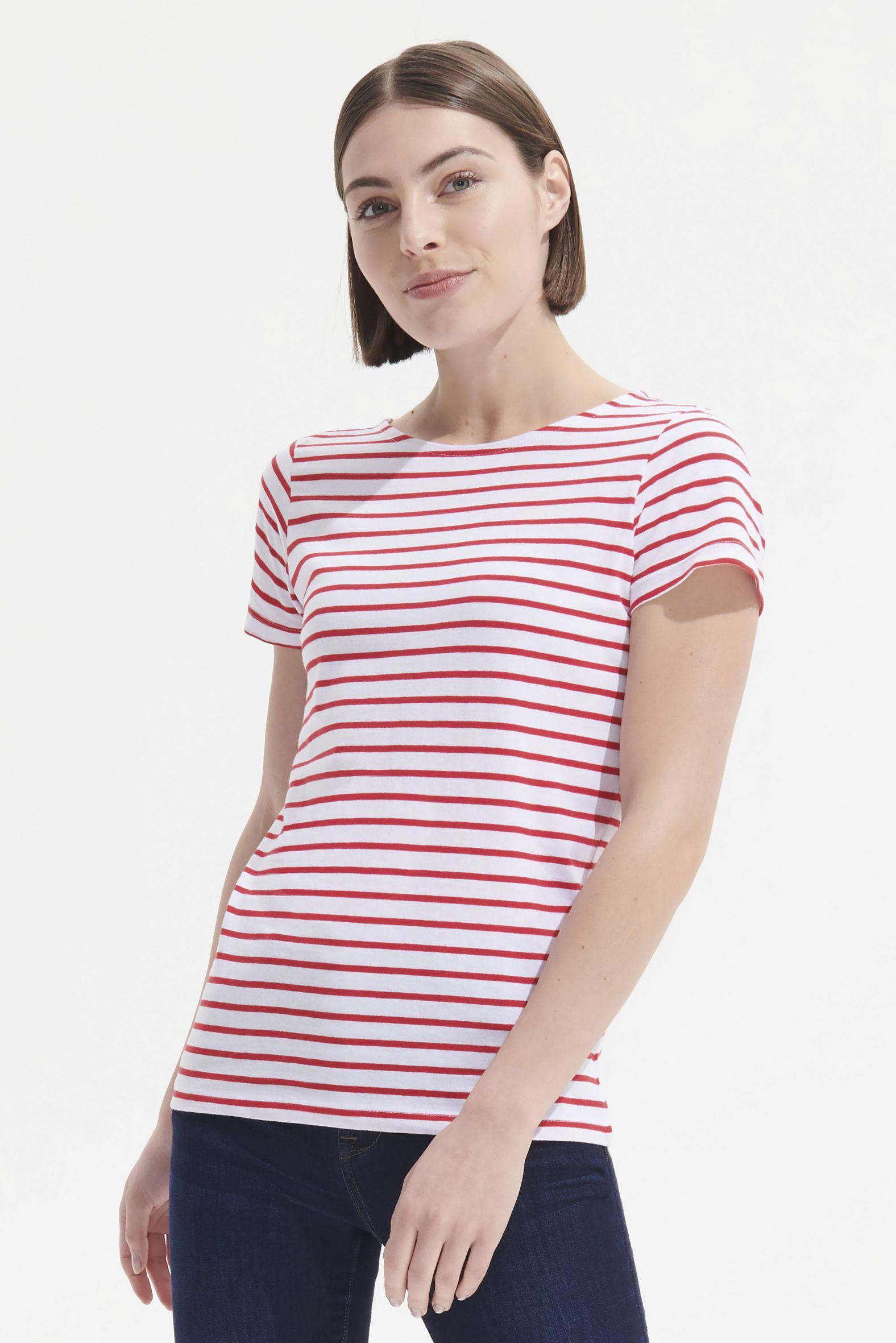 TEE-SHIRT FEMME COL ROND RAYÉ