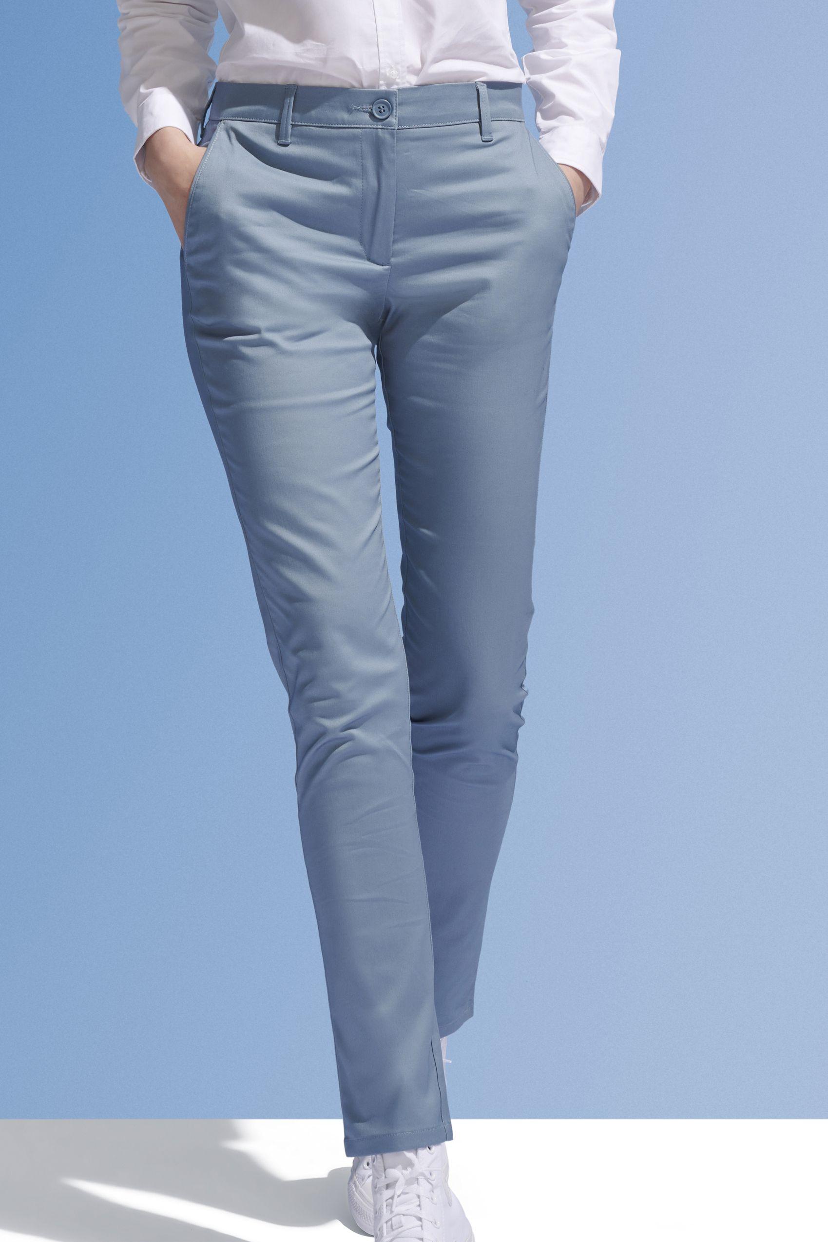 PANTALON STRETCH EN SATIN FEMME