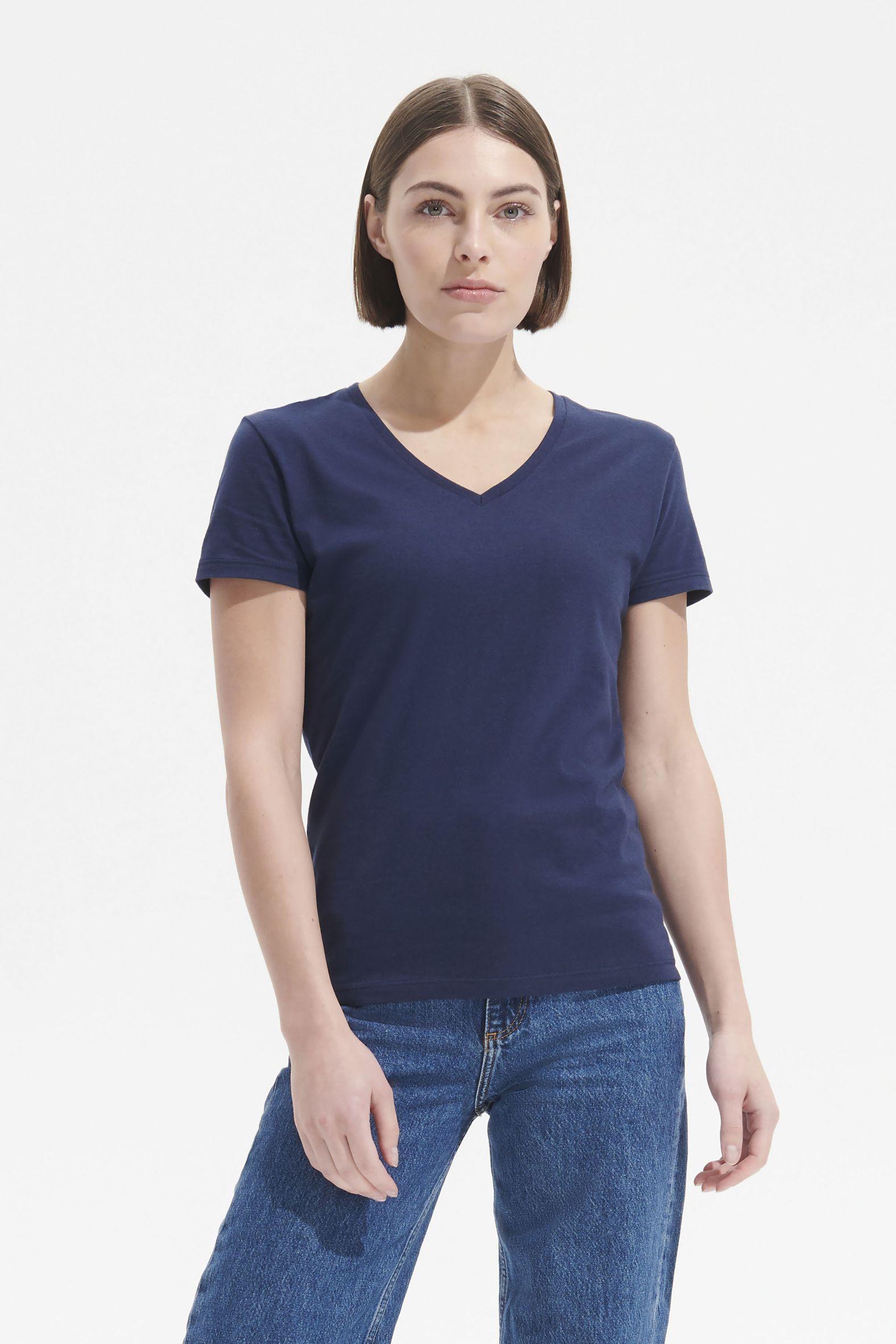 TEE-SHIRT FEMME COL “V”