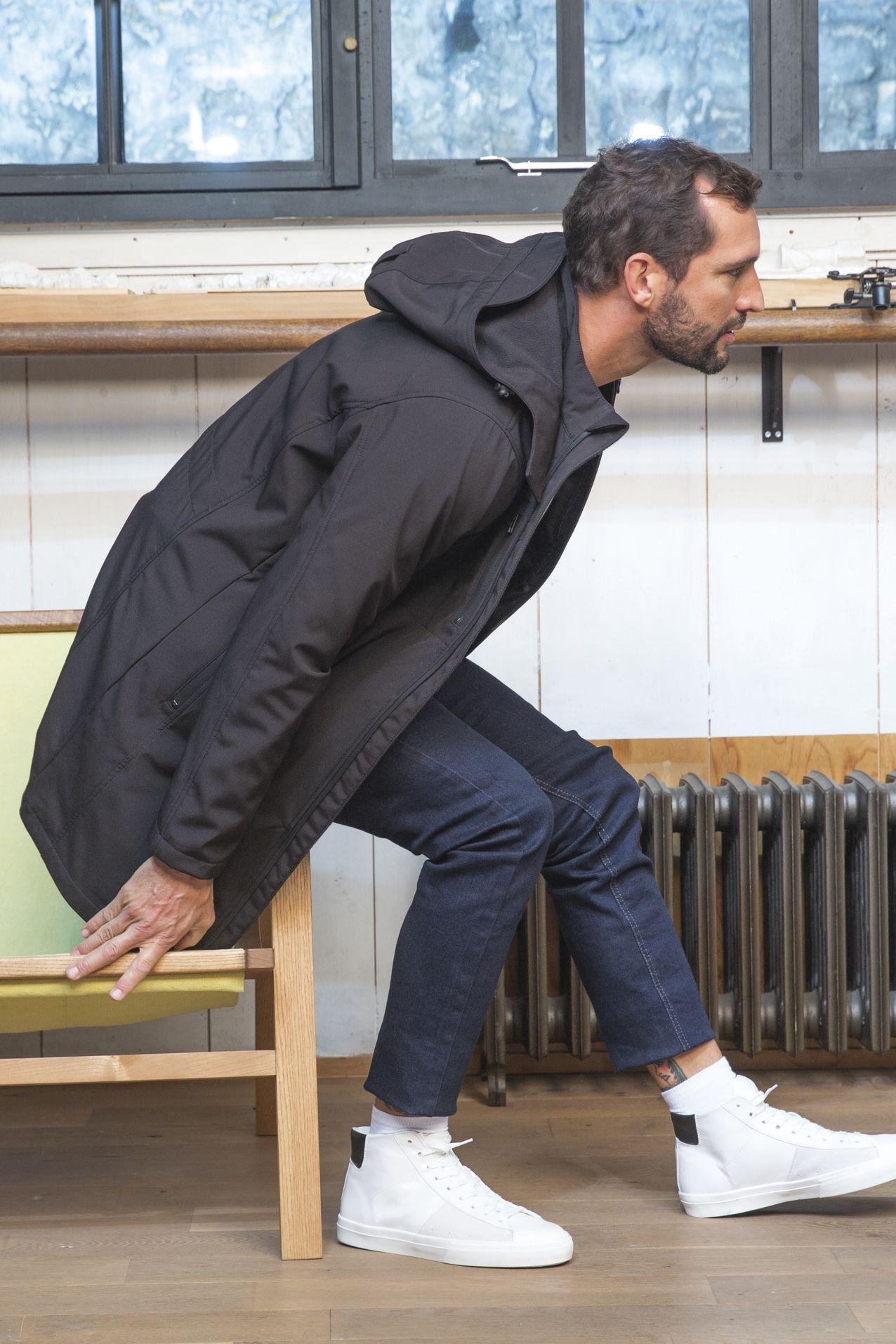 MANTEAU LONG SOFTSHELL HOMME
