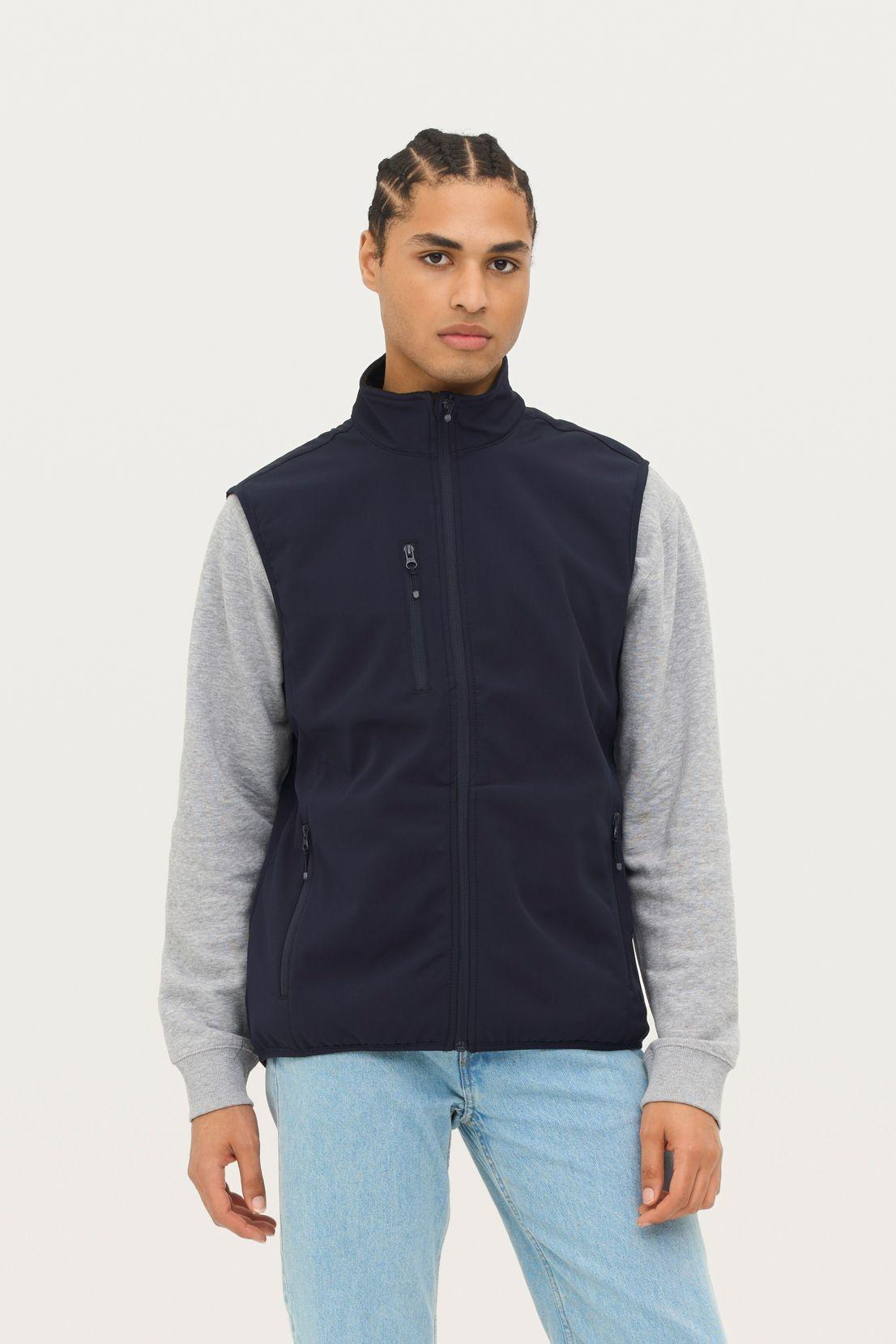 VESTE HOMME ZIPPÉE SOFTSHELL SANS MANCHE