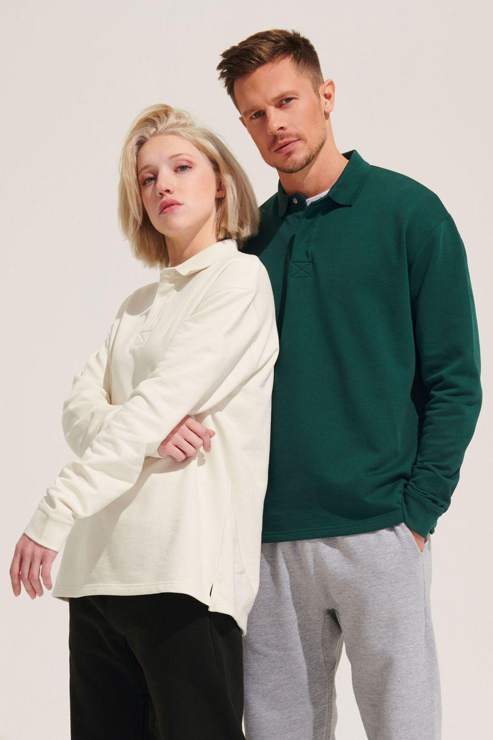 SWEAT-SHIRT UNISEXE COL POLO