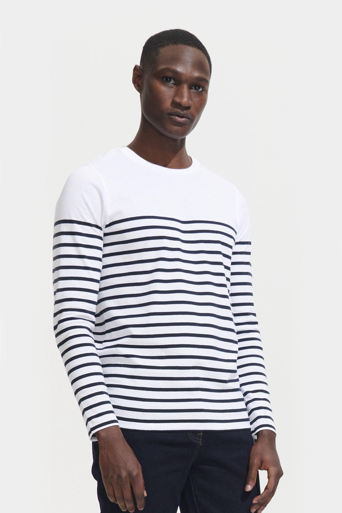 TEE-SHIRT HOMME MANCHES LONGUES RAYÉ