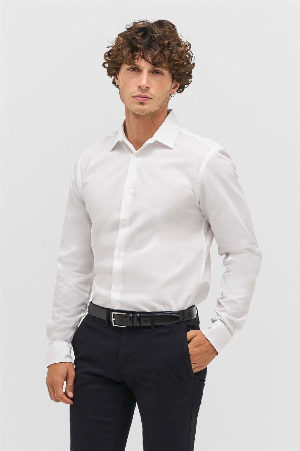 CHEMISE HOMME POPELINE MANCHES LONGUES