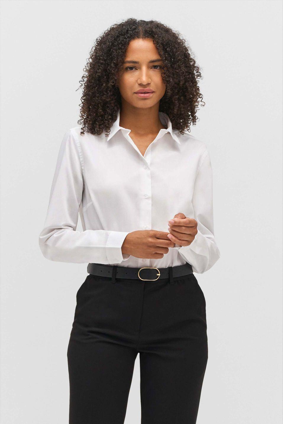 CHEMISE FEMME POPELINE MANCHES LONGUES