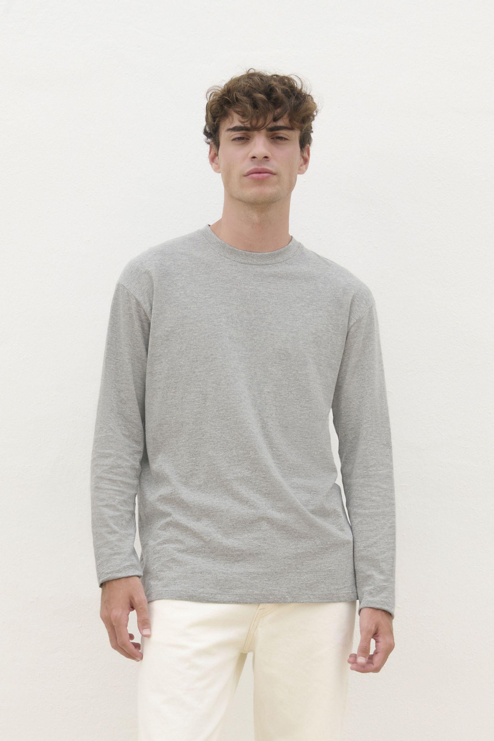 TEE-SHIRT HOMME COL ROND MANCHES LONGUES