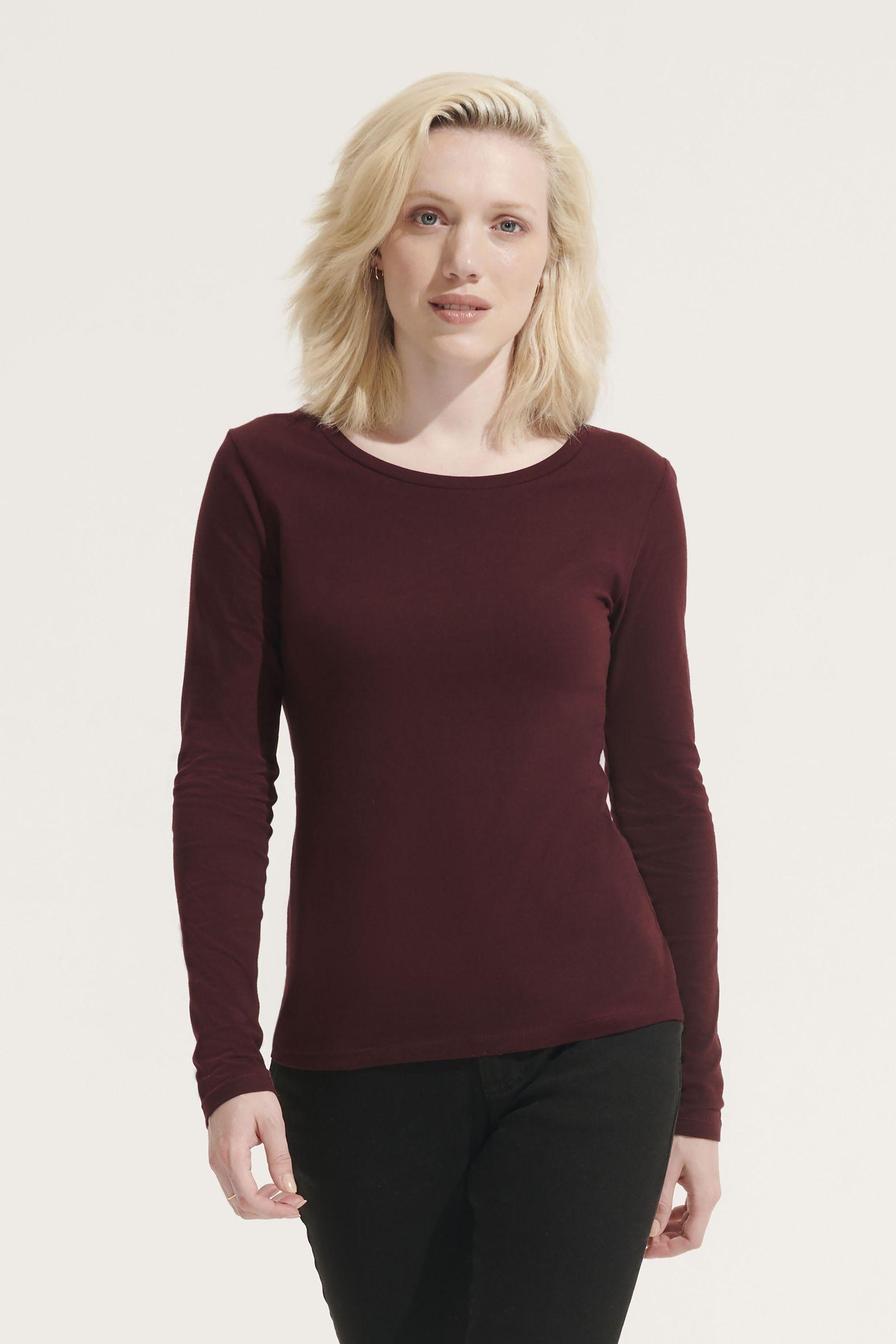 TEE-SHIRT FEMME COL ROND MANCHES LONGUES