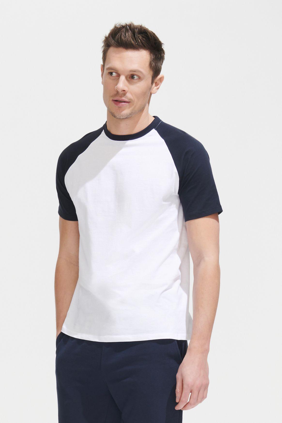TEE-SHIRT HOMME BICOLORE MANCHES RAGLAN