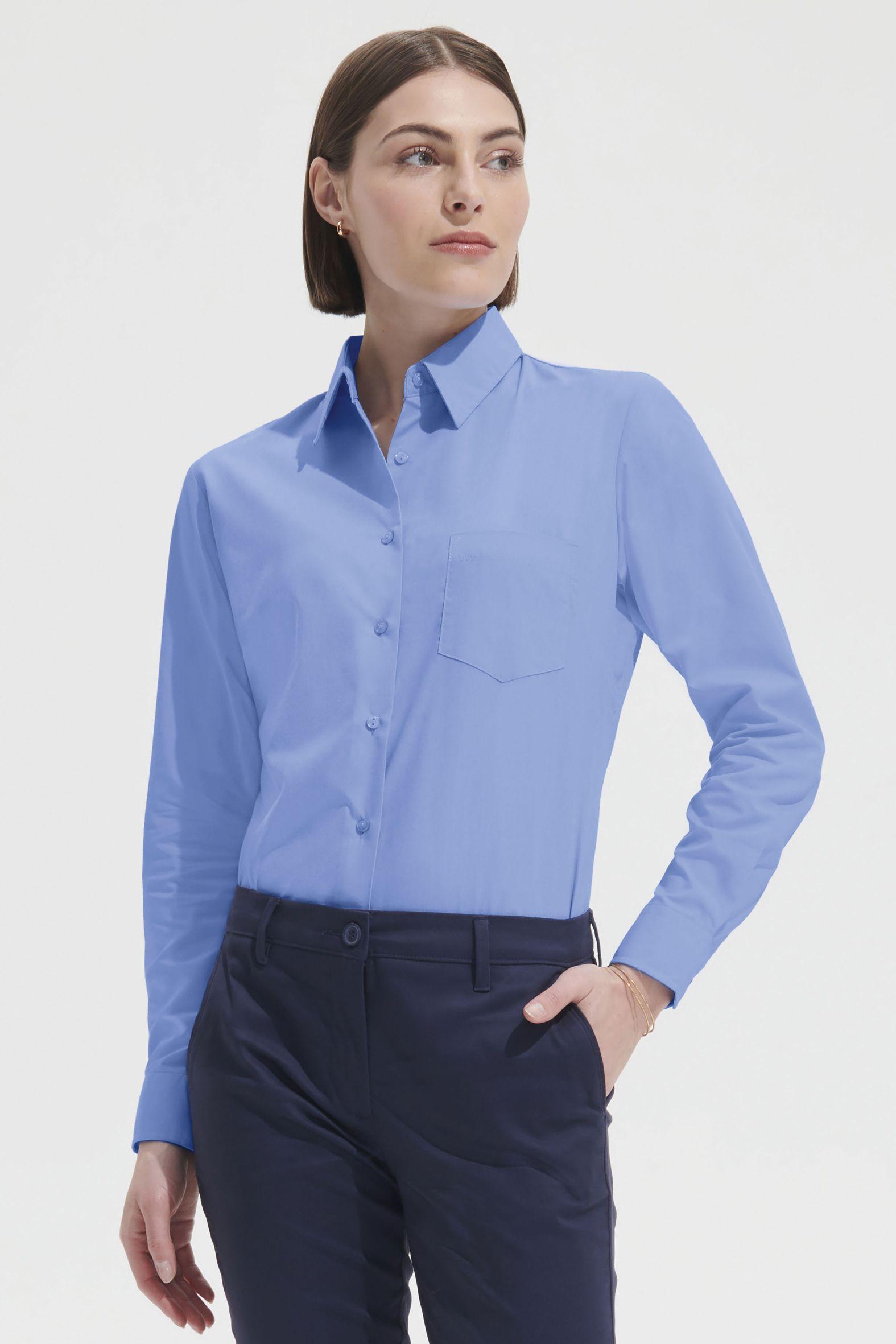 CHEMISE FEMME POPELINE MANCHES LONGUES