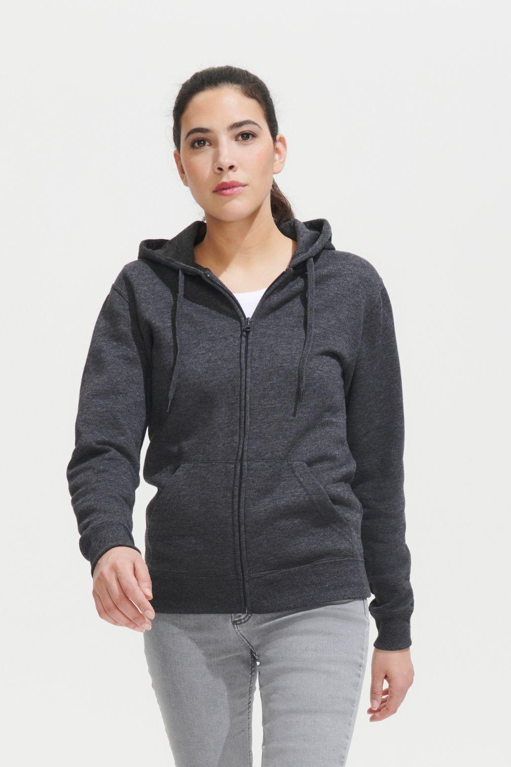 VESTE ZIPPÉE FEMME À CAPUCHE DOUBLÉE