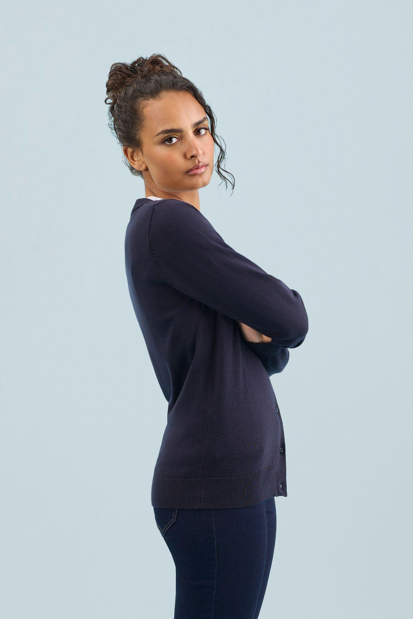 GILET FEMME BOUTONNÉ COL V