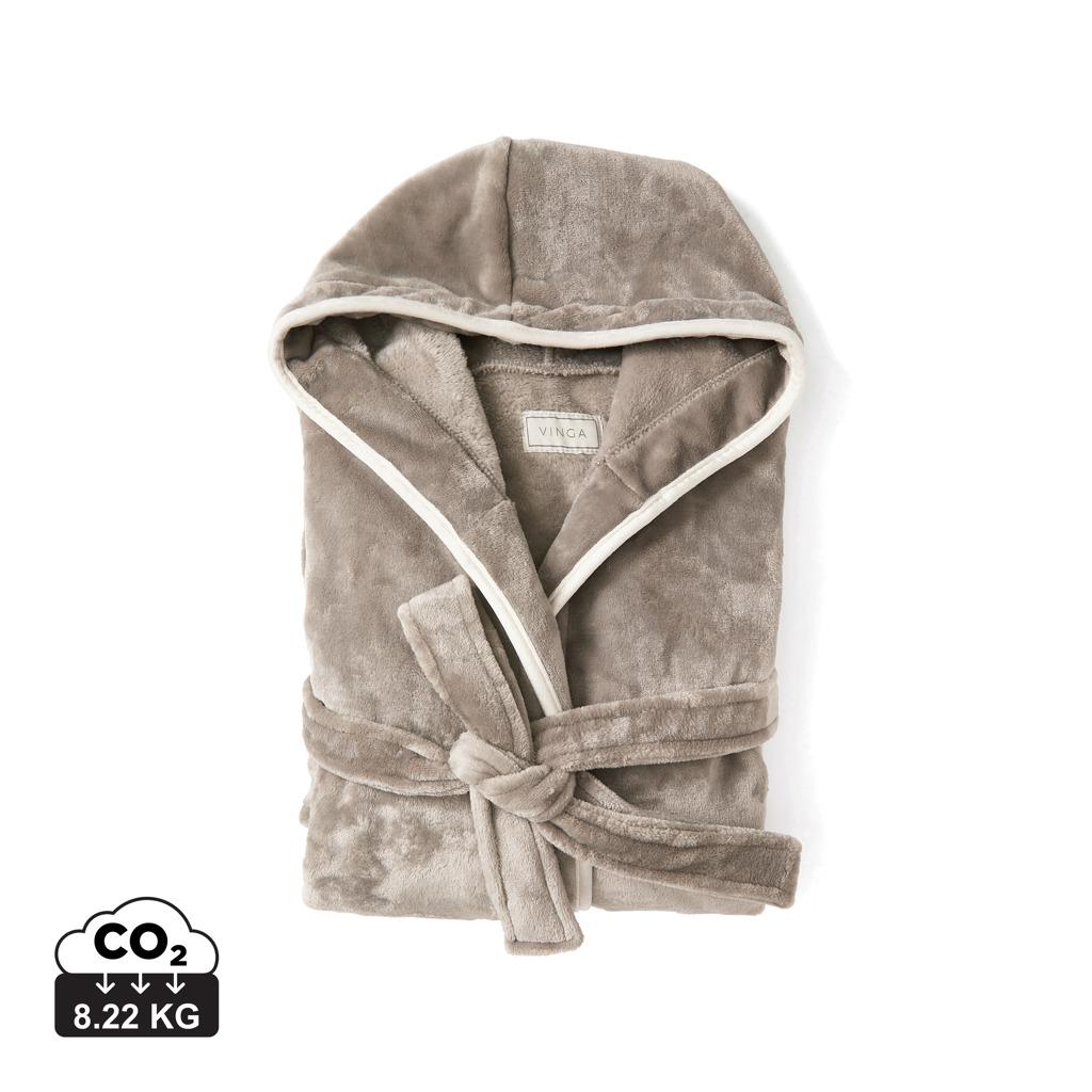 VINGA Peignoir de luxe en peluche RPET GRS Louis taille L-XL