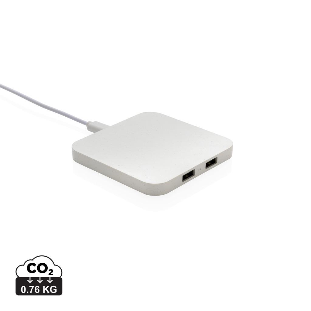 Chargeur 10W avec ports USB en plastique recyclé RCS