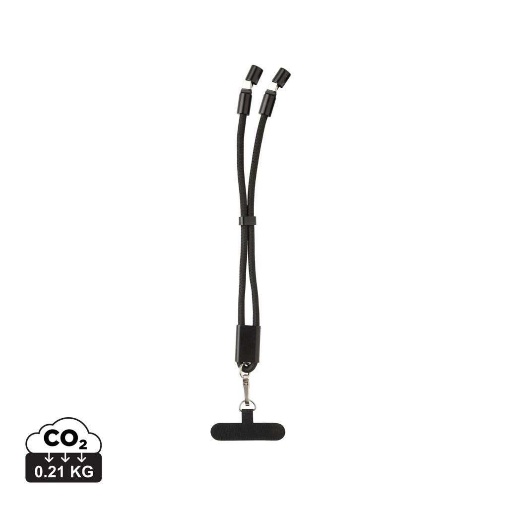 Bracelet téléphone avec câble 60W en rPET RCS LoopAmp