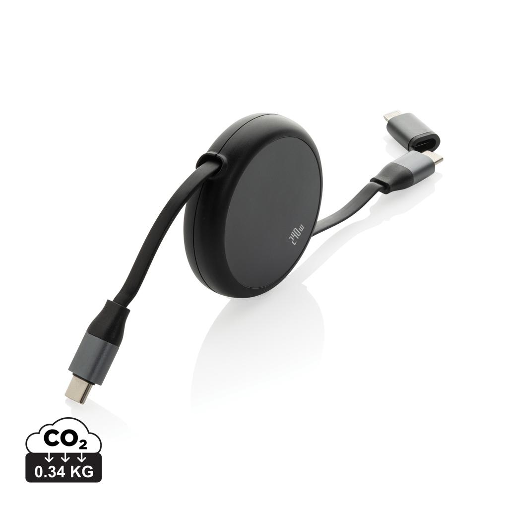 Câble rétractable 240W 2-en-1  en aluminium RCS Terra