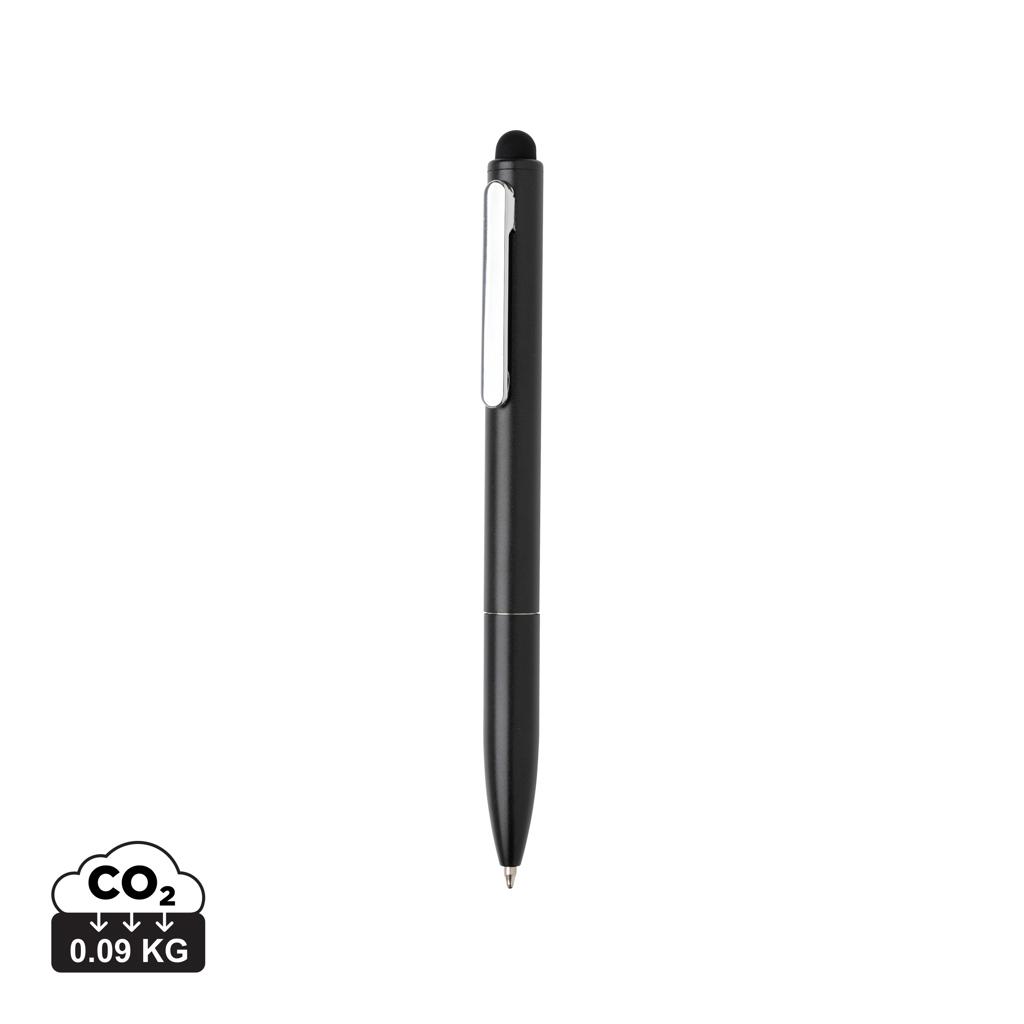 Stylo en aluminium recyclé certifié RCS avec stylet Kymi