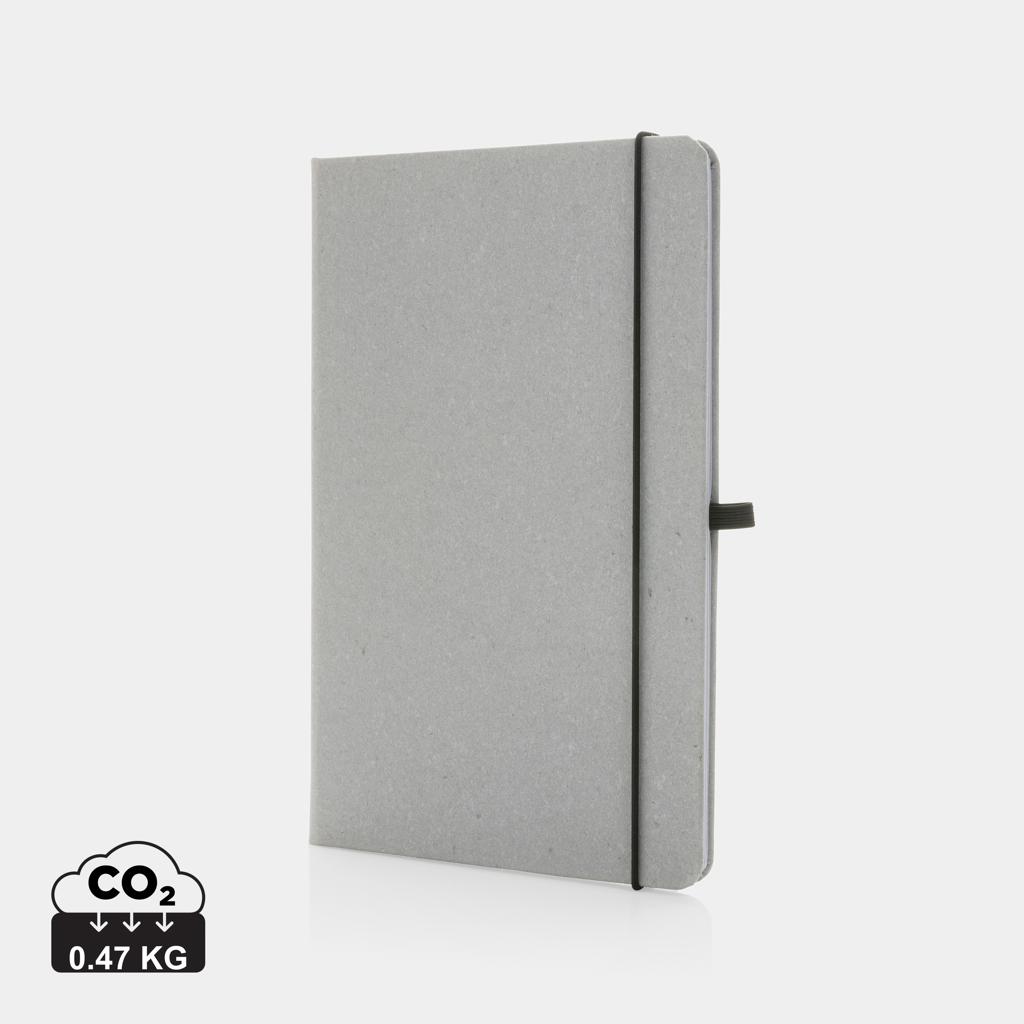 Carnet A5 à couverture rigide en cuir recyclé GRS