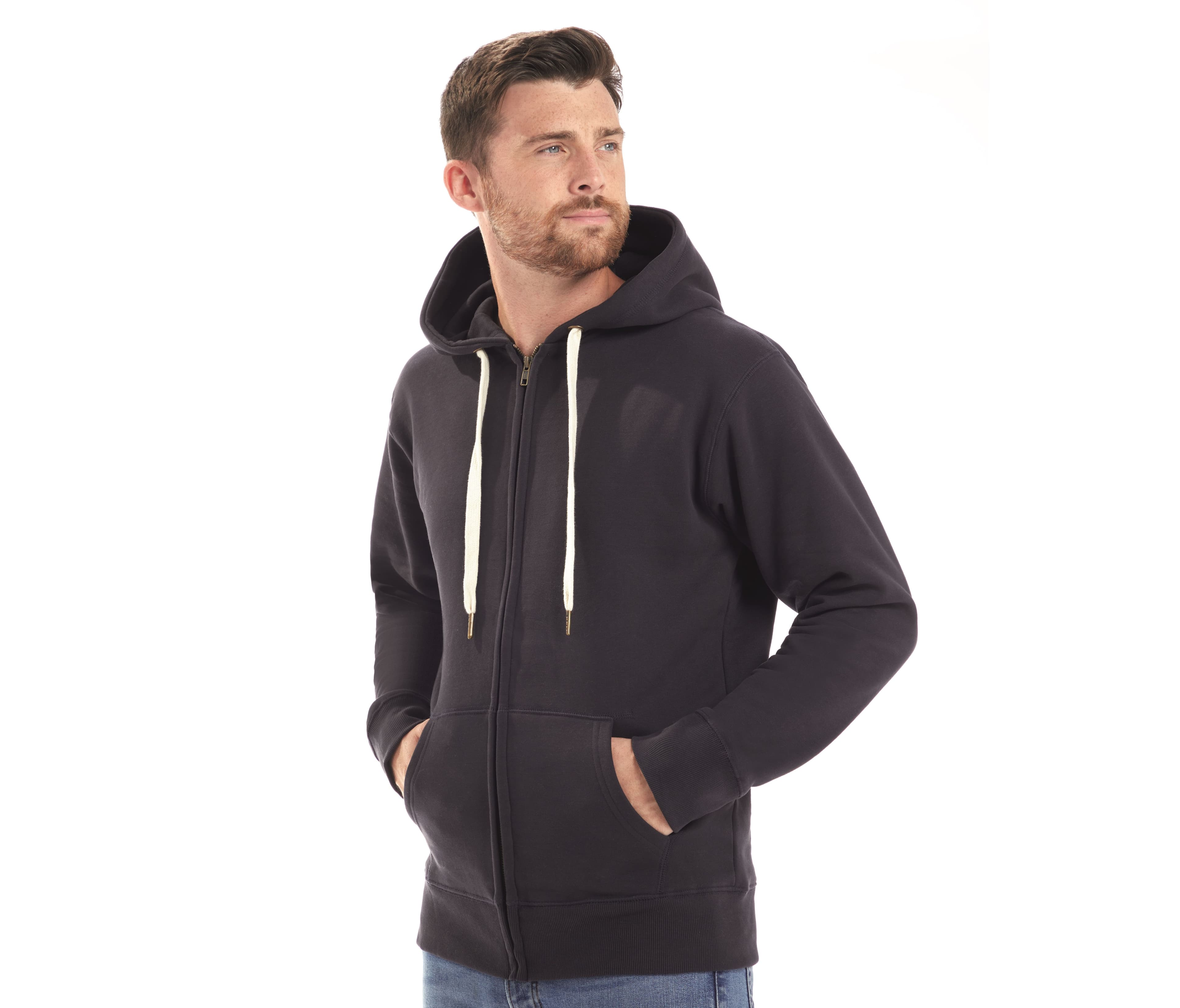 Sweat capuche zippé premium homme