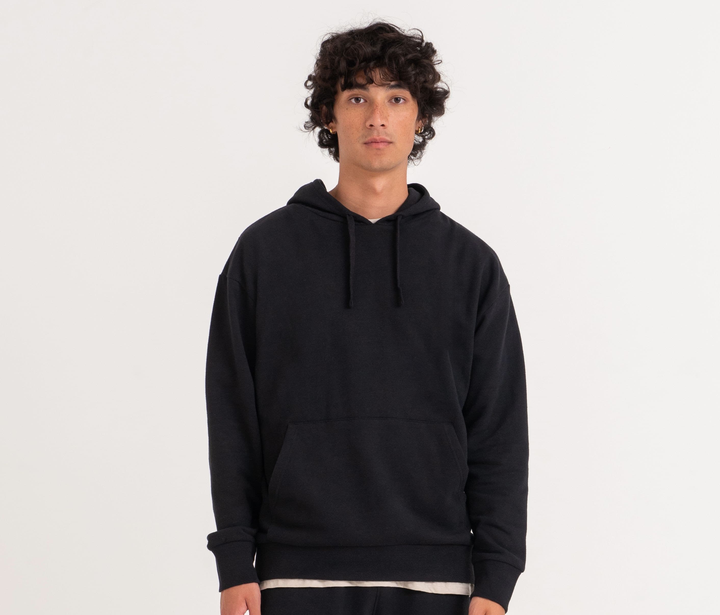 Sweat capuche en coton et polyester recyclés