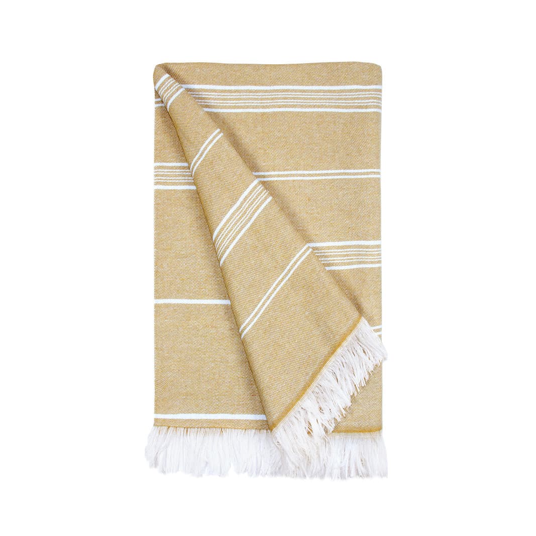 Fouta en coton et polyester recyclé