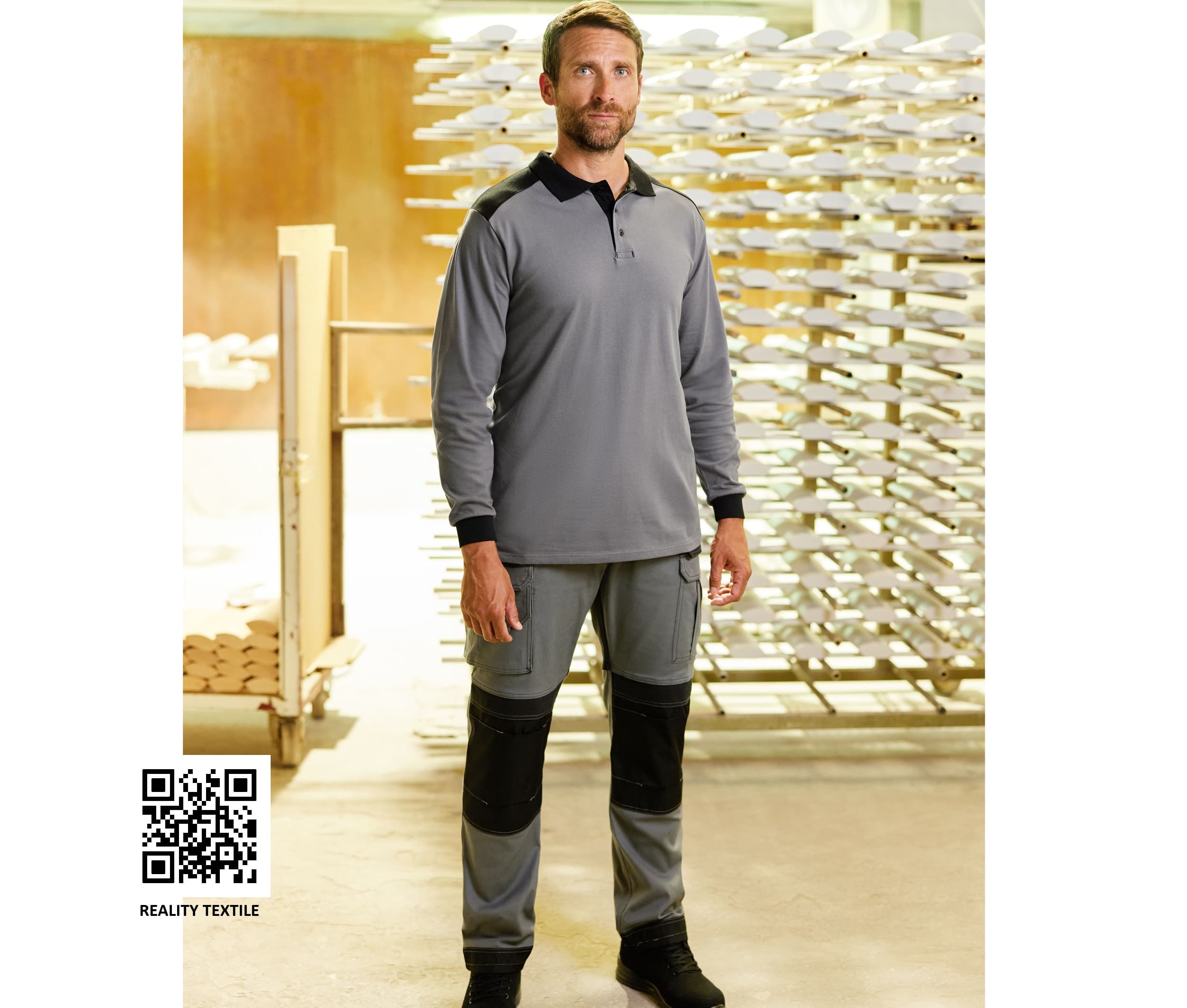 Pantalon multipoches bicolore