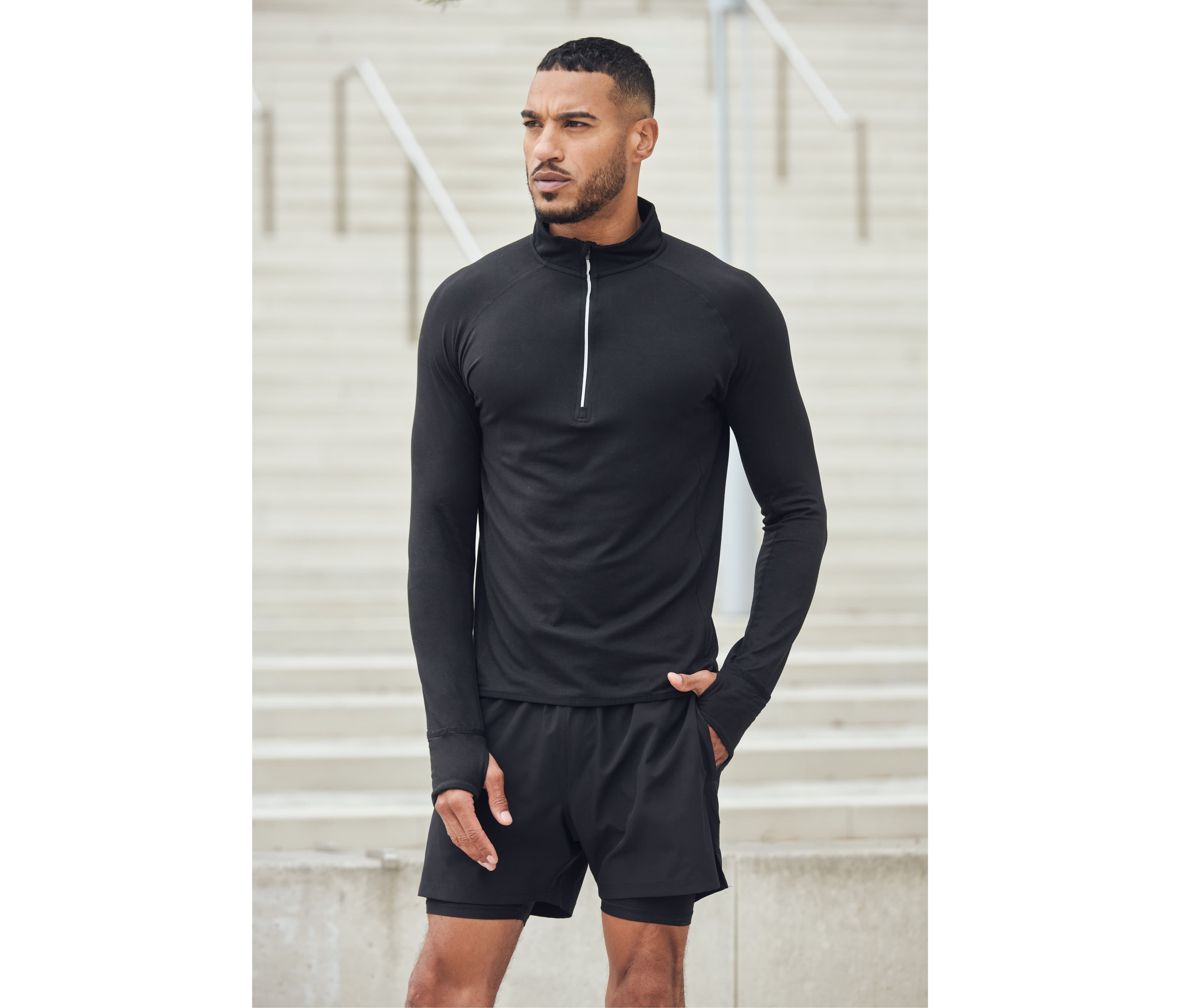 1/4 zip tee-shirt sport
