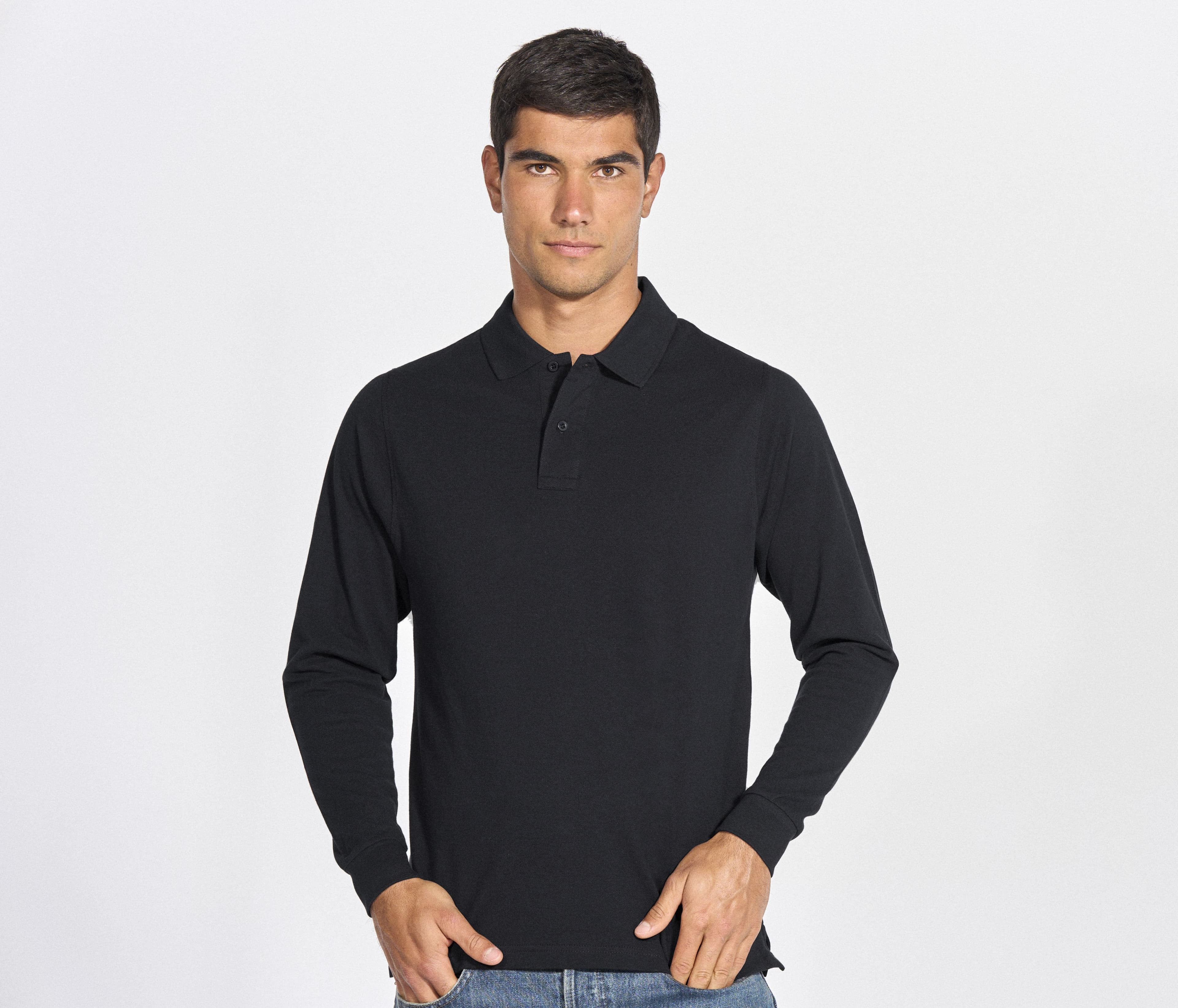 Polo manches longues homme