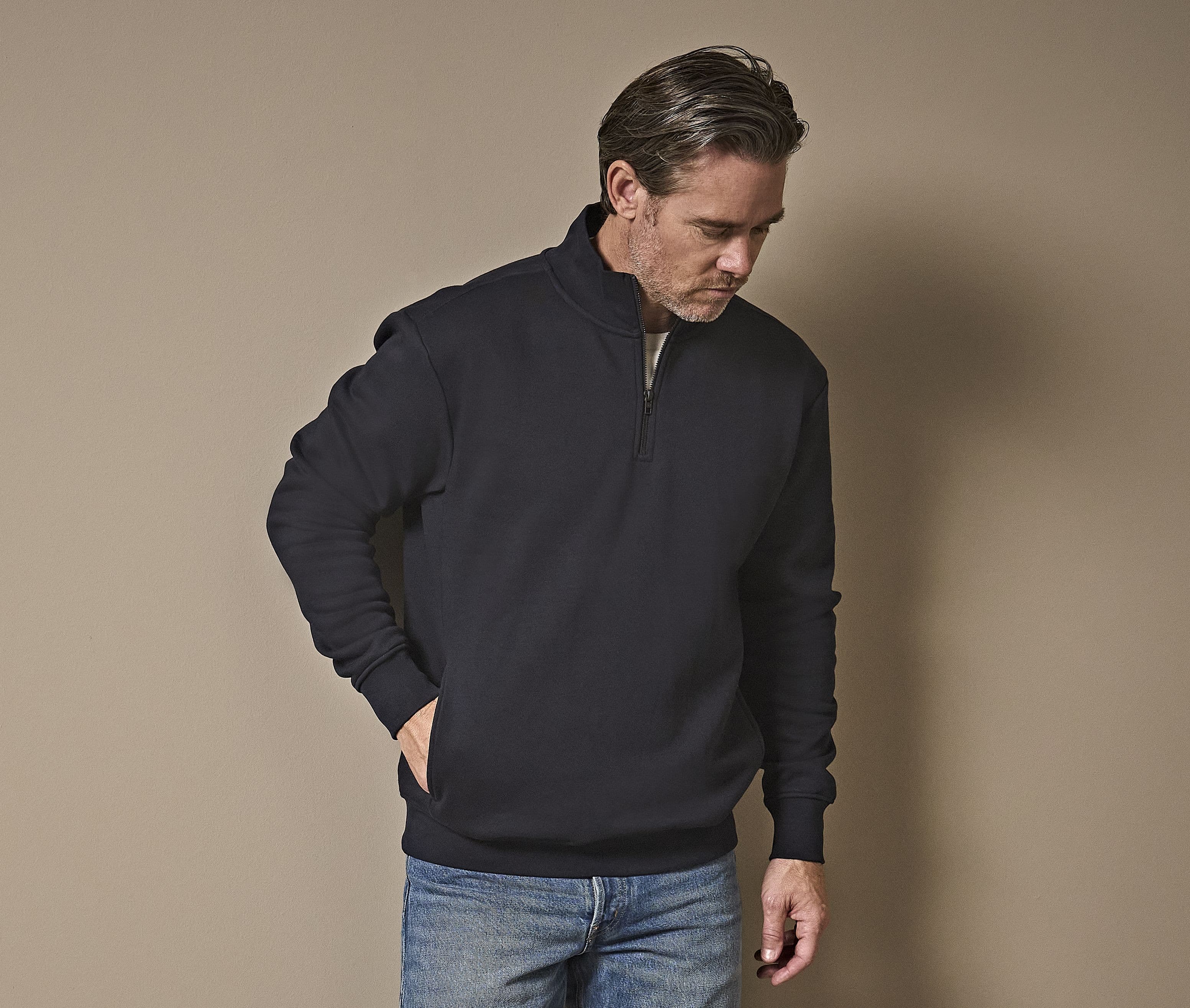 Sweat col zippé