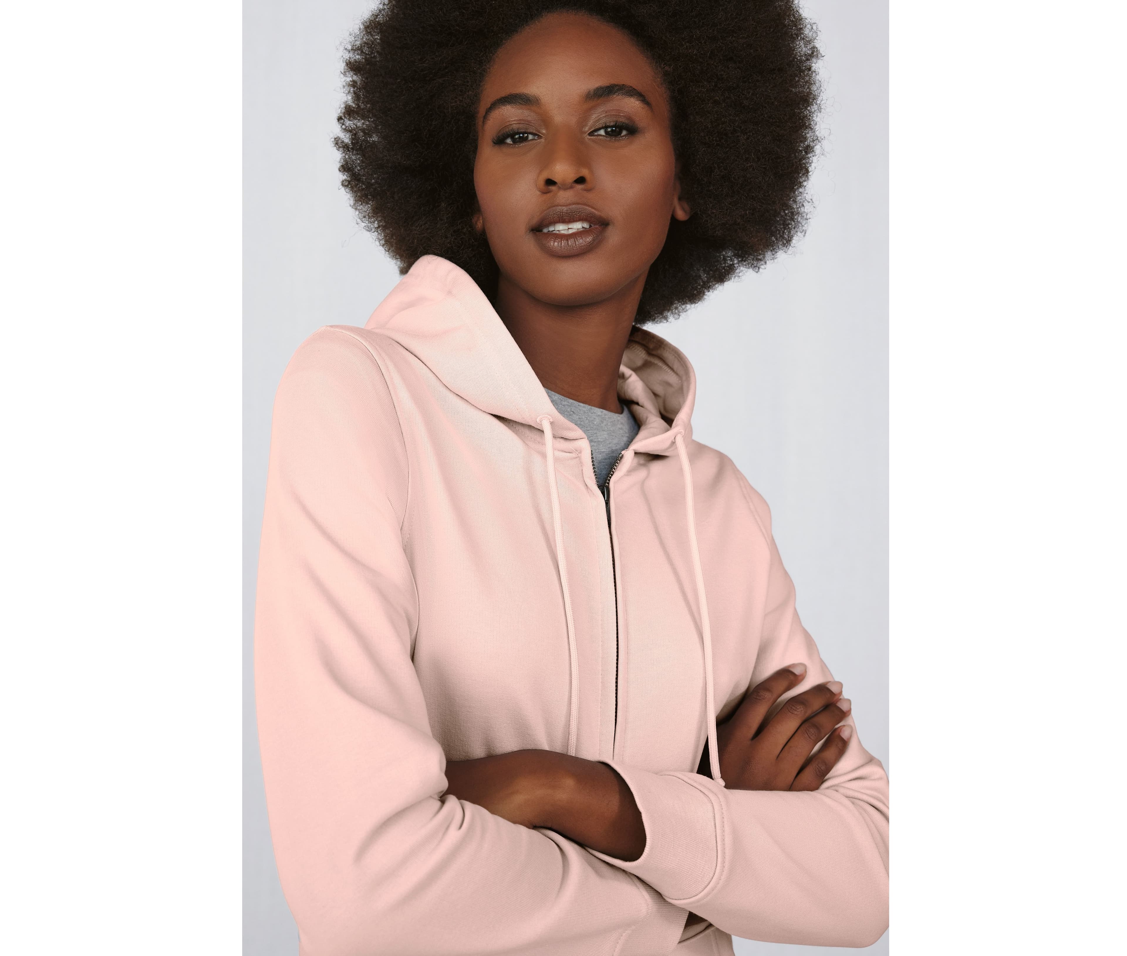 Sweat capuche zippé organique femme