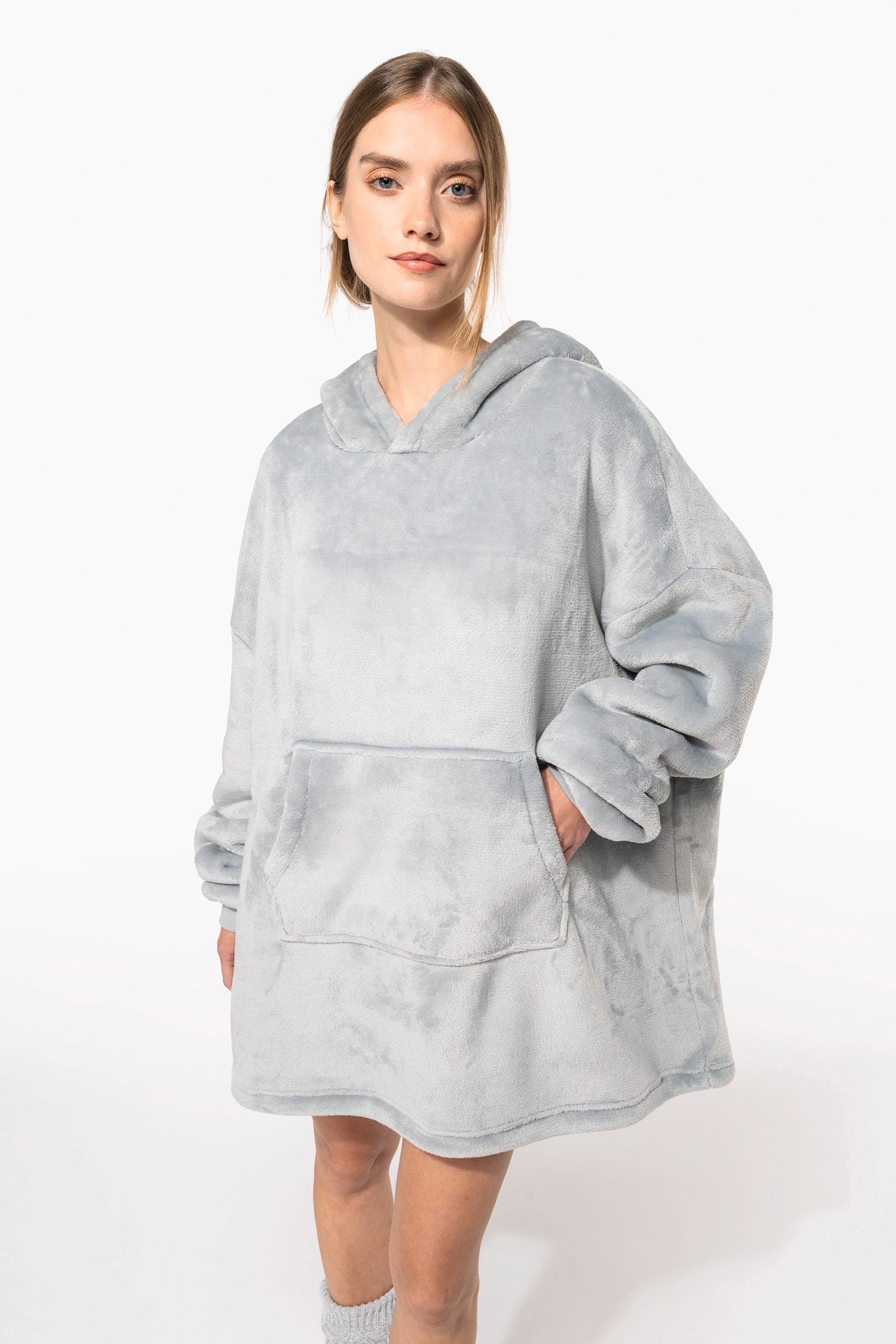 Plaid poncho unisexe