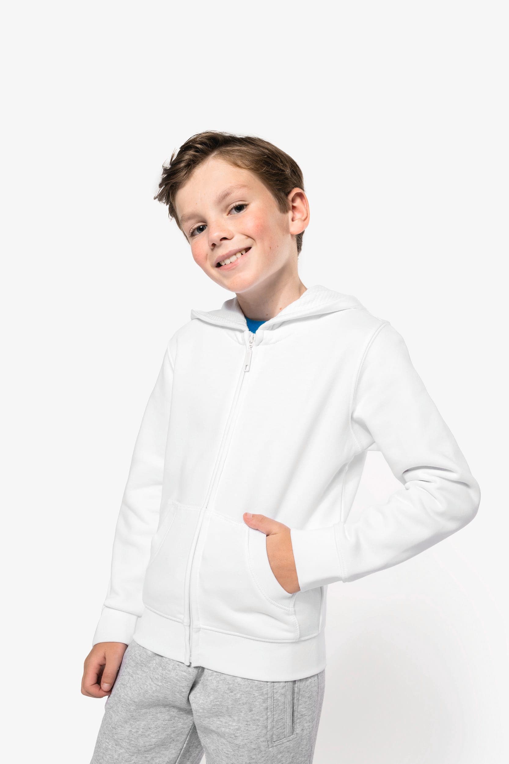 Sweat-shirt capuche zippé enfant