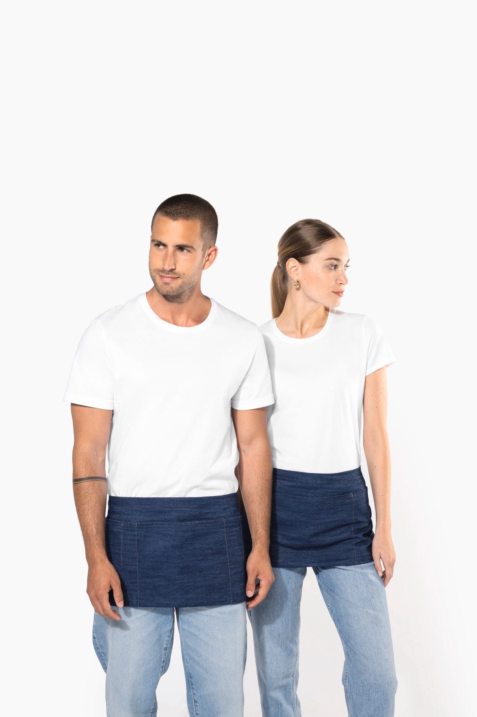 Tablier polycoton court