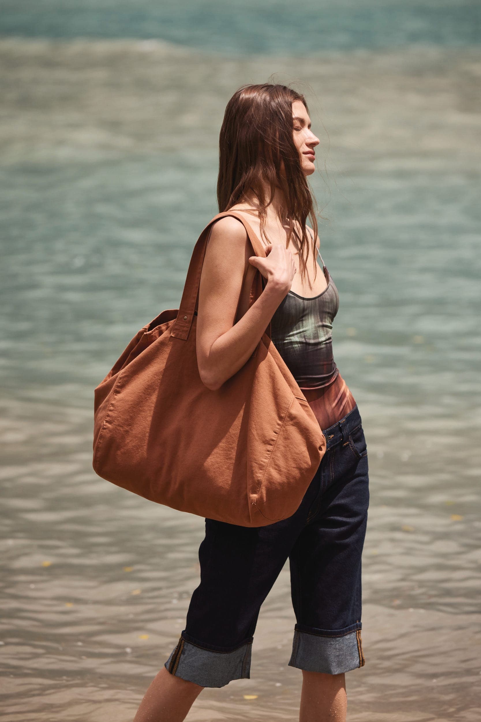 Sac de shopping en coton délavé