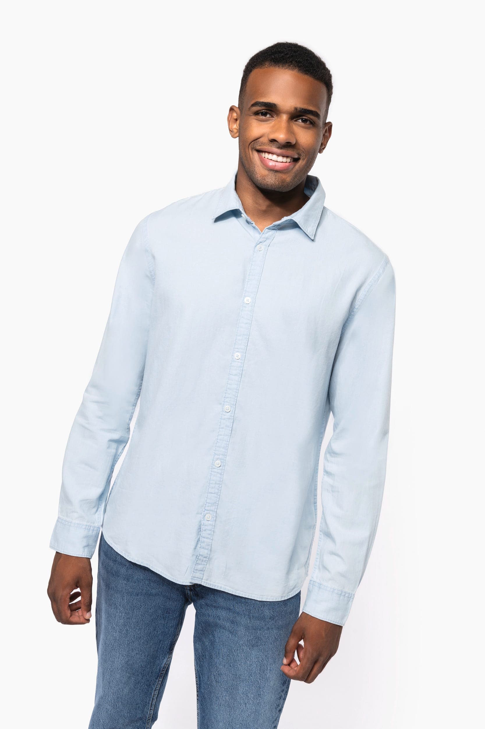 Chemise écoresponsable délavée coton twill homme