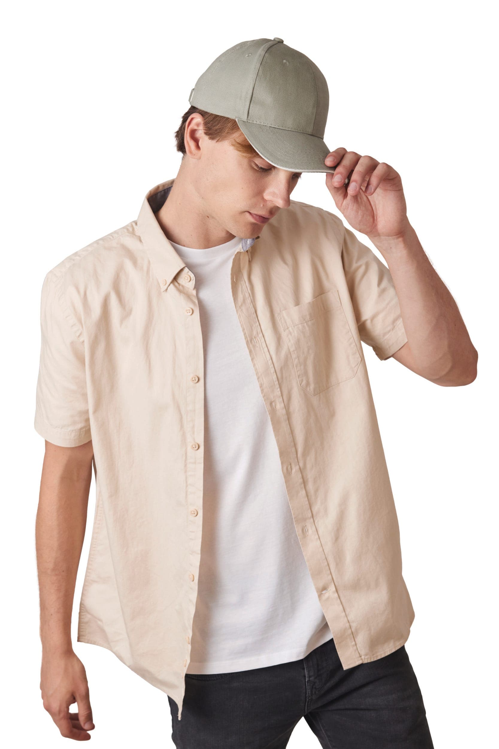 Casquette en coton biologique à sandwich contrasté - 6 panneaux