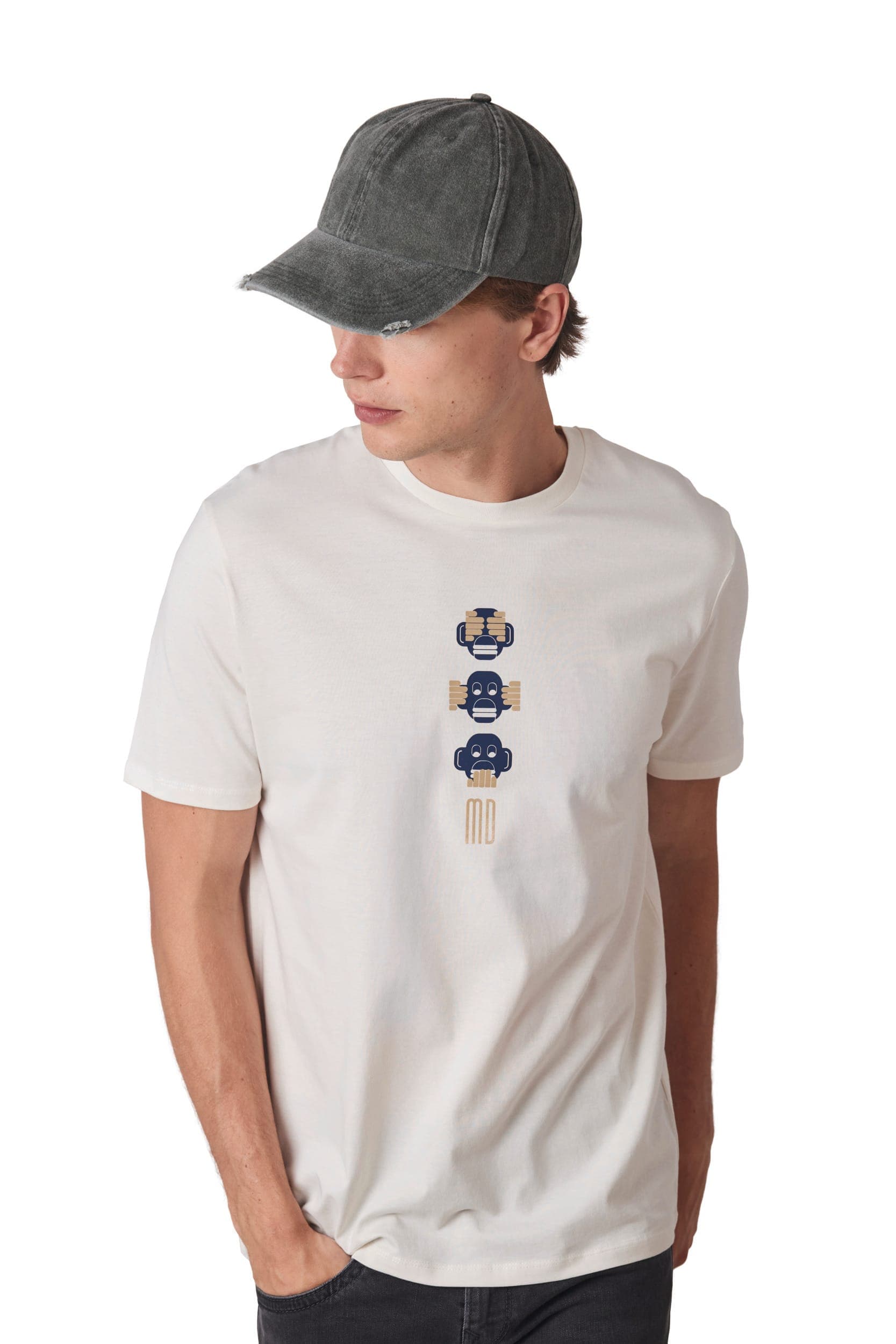 Casquette vintage effet déchiré - 6 panneaux