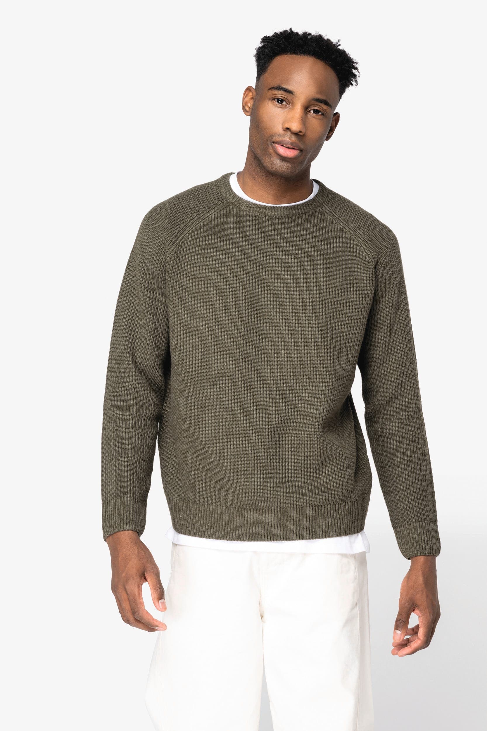 Pull écoresponsable à grosses mailles homme