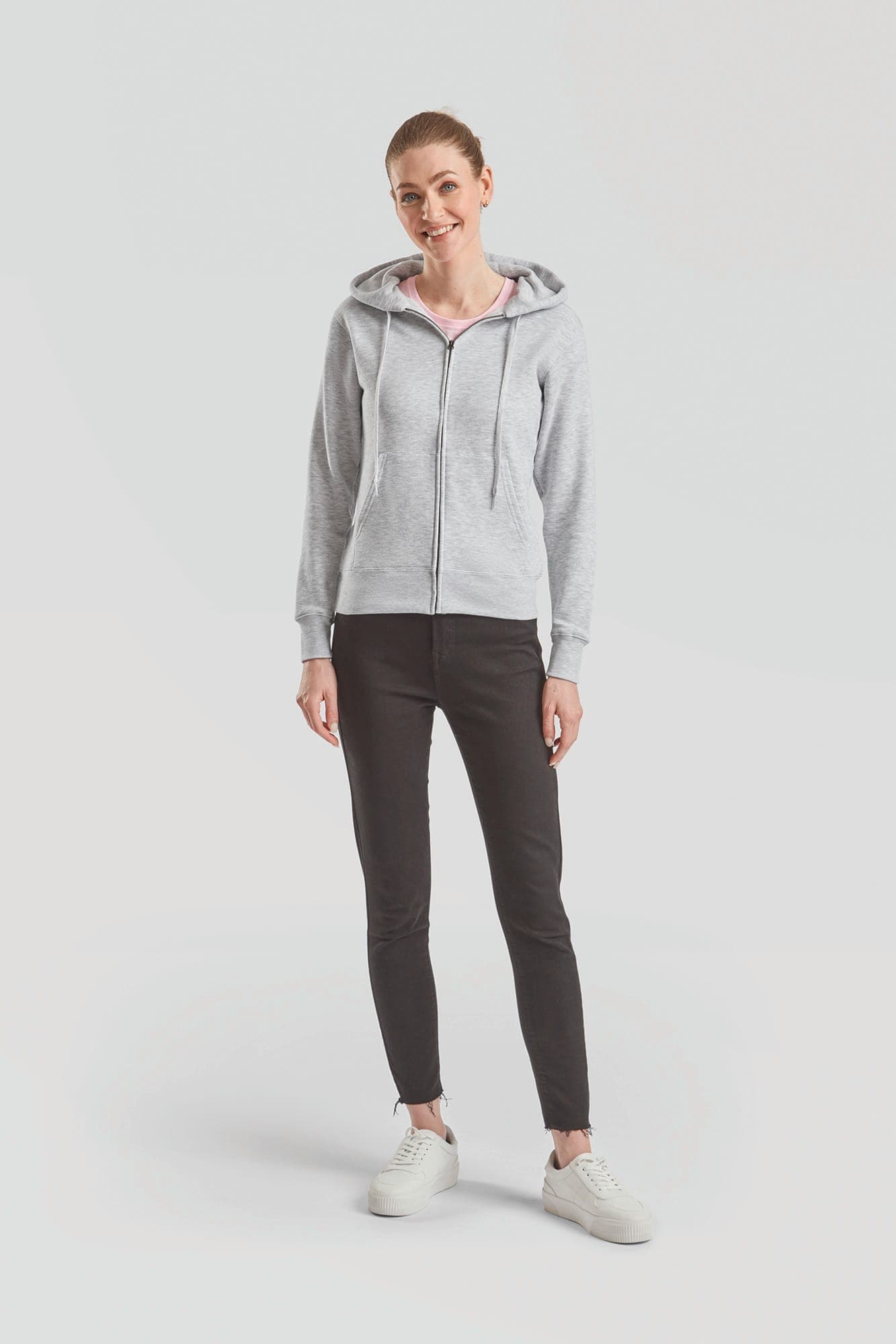 Sweat-shirt femme zippé capuche Premium (62-118-0)