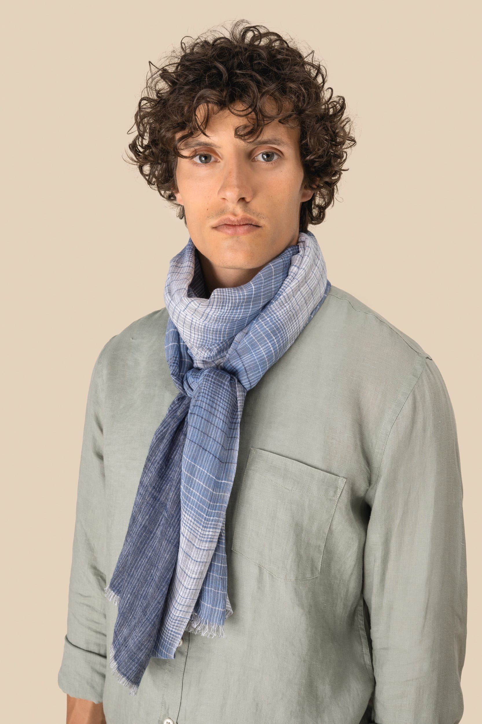 Chèche à rayures unisexe