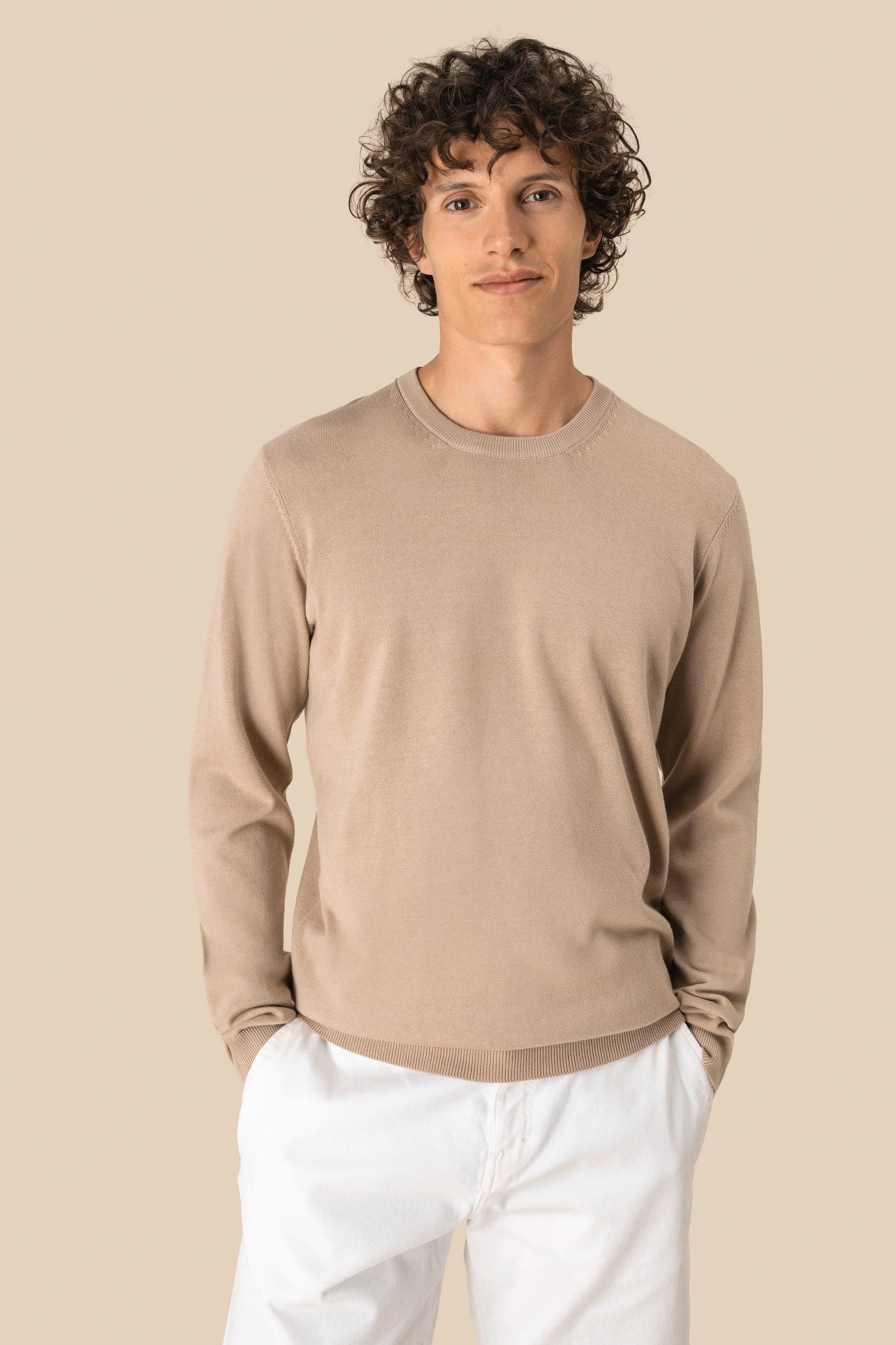 Pull écoresponsable à col rond homme